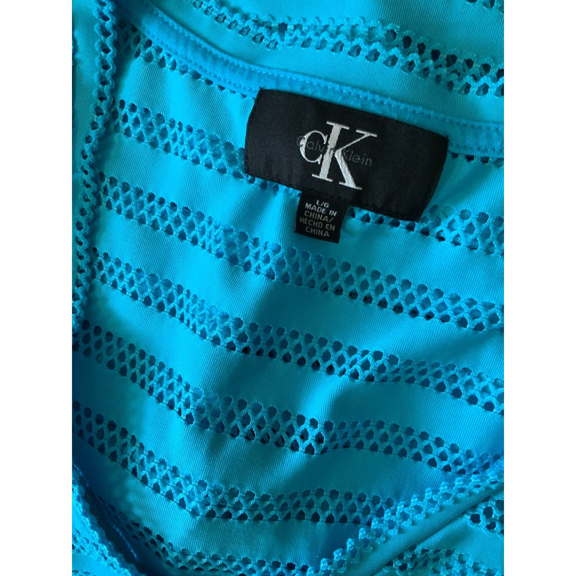 Calvin Klein Calvin Klein Womens Large Vneck Short Sleeve Romper Dress L Size L / US 10 / IT 46 - 3 Thumbnail