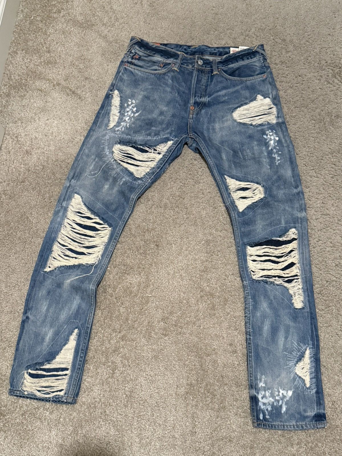 Ev Bravado × Evisu × Who Decides War Evisu x Who Decides War Daicock Carrot Denim Size US 30 / EU 46 - 3 Thumbnail