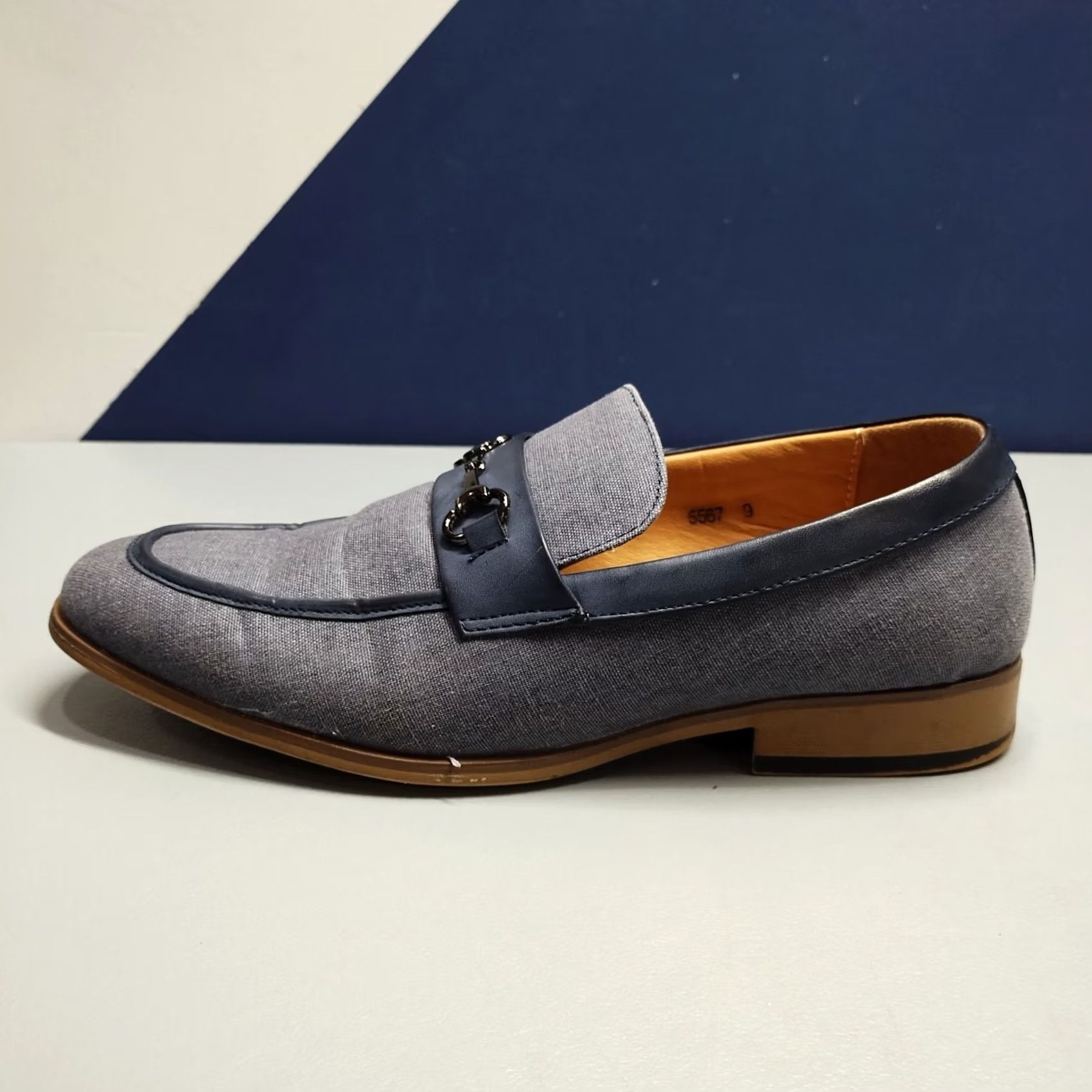 Vintage Romario Mens Size 9 Navy Blue Slip On Loafers Comfort Low Top Round Toe Casual Shoes Size US M / EU 48-50 / 2 - 5 Thumbnail