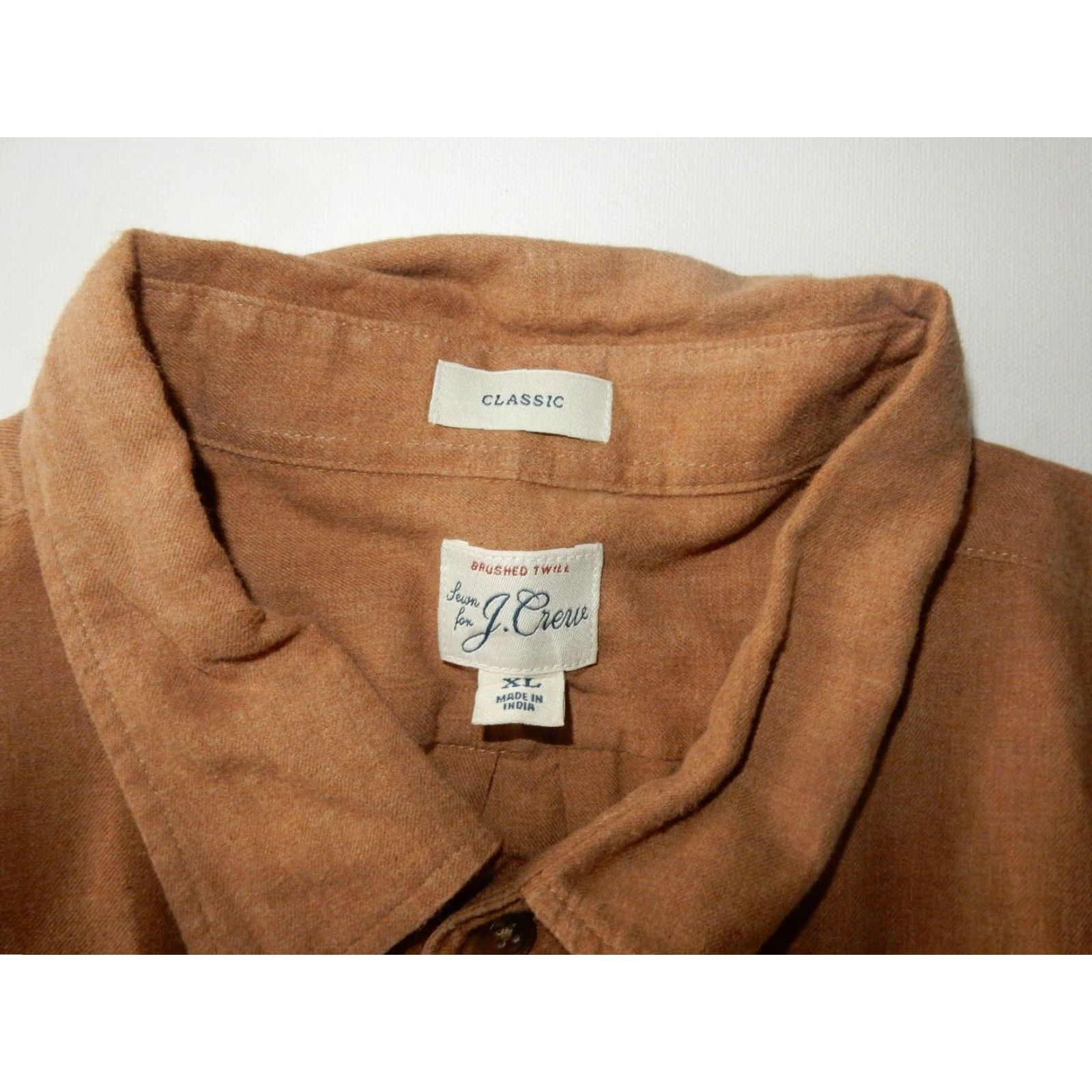 J.Crew VINTAGE J.CREW Men's Button-Up Shirt XL Long Sleeve Brown Casual Clothing Size US XL / EU 56 / 4 - 3 Thumbnail