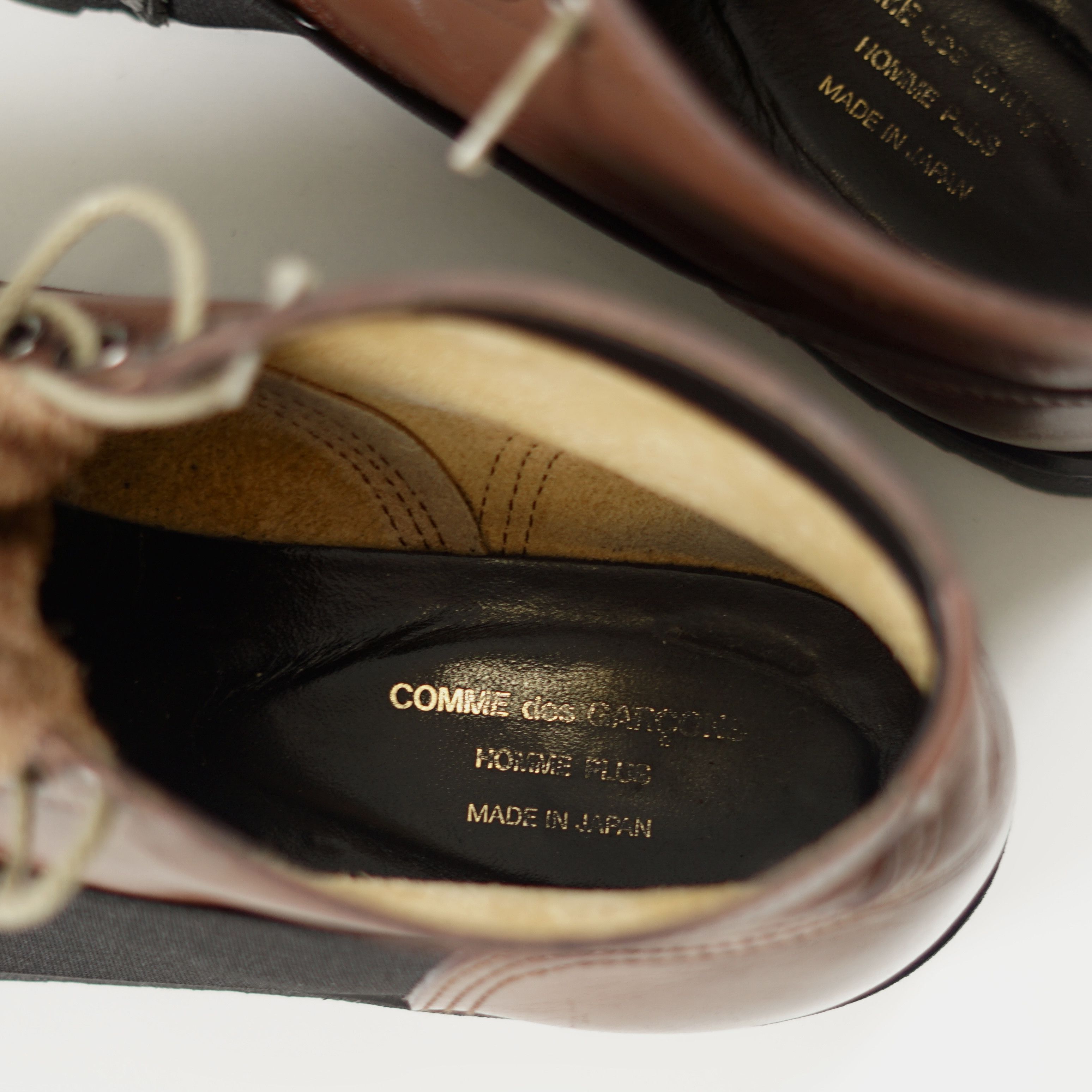 Comme des Garcons Homme Plus Two‑tone leather ankle boots Size US 7 / EU 40 - 12 Thumbnail