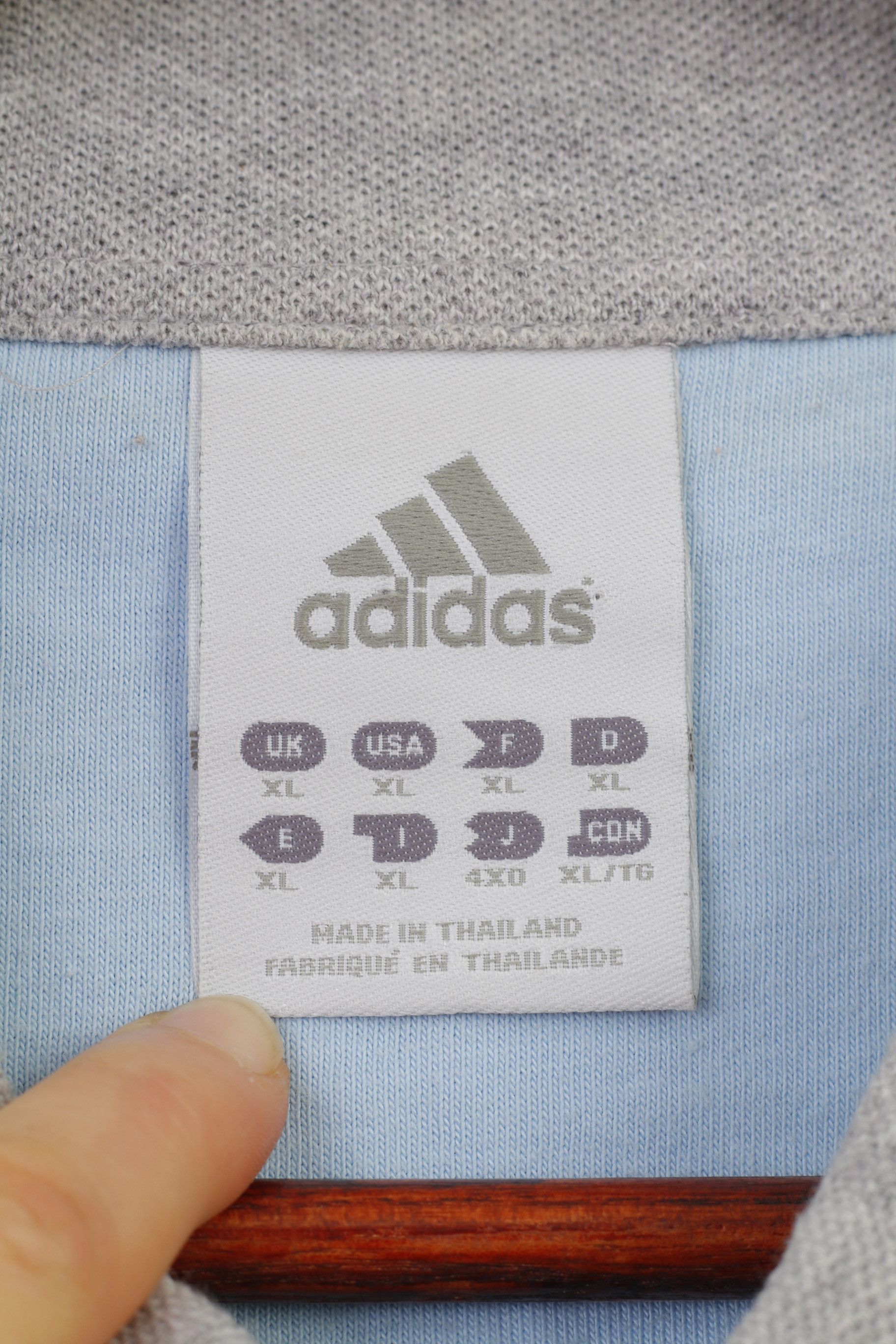 Adidas Adidas Men XL Polo Shirt Grey Sport Vintage 3388 Size US XL / EU 56 / 4 - 3 Thumbnail