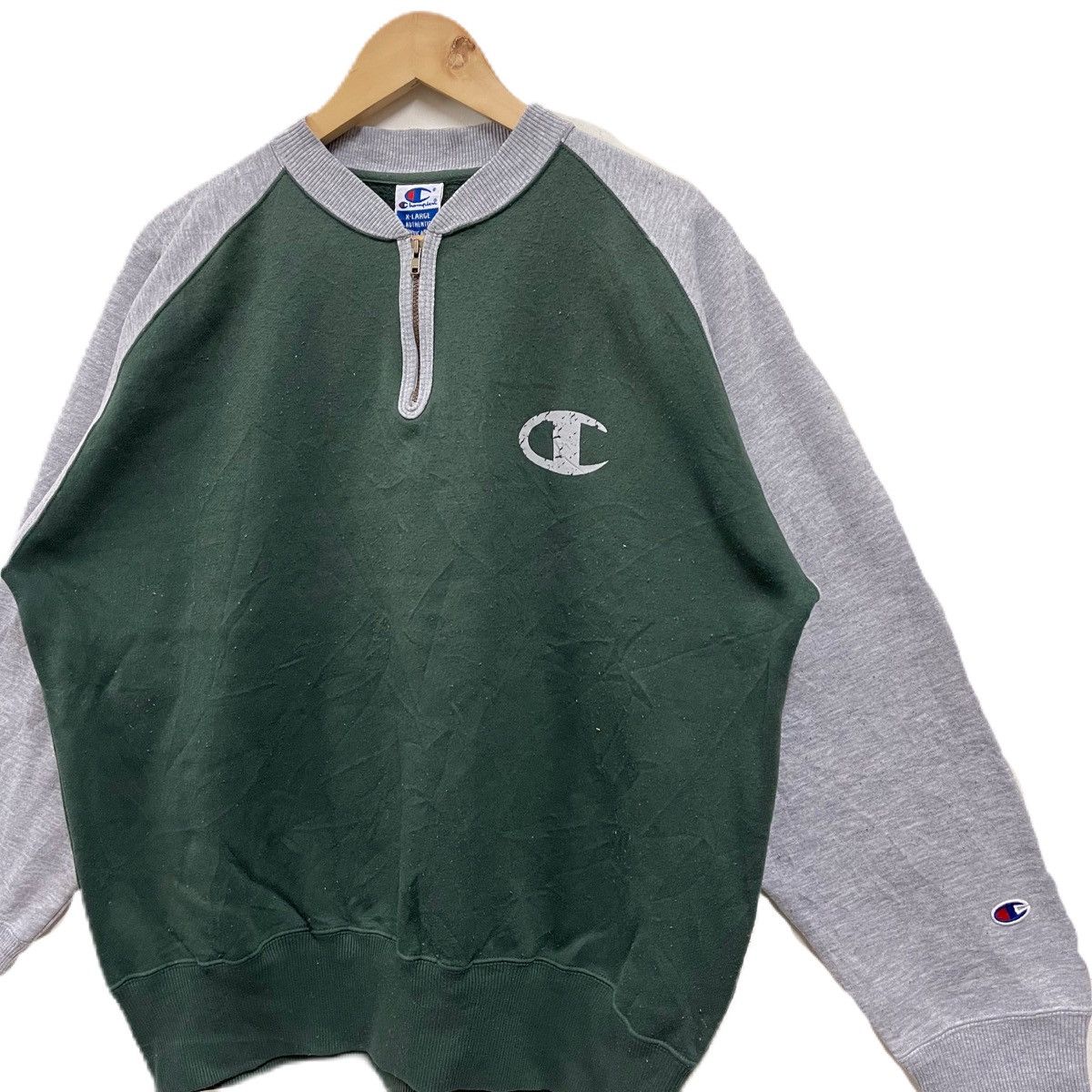 Champion Vintage Champion sweatshirt half zipper Size US XL / EU 56 / 4 - 2 Thumbnail