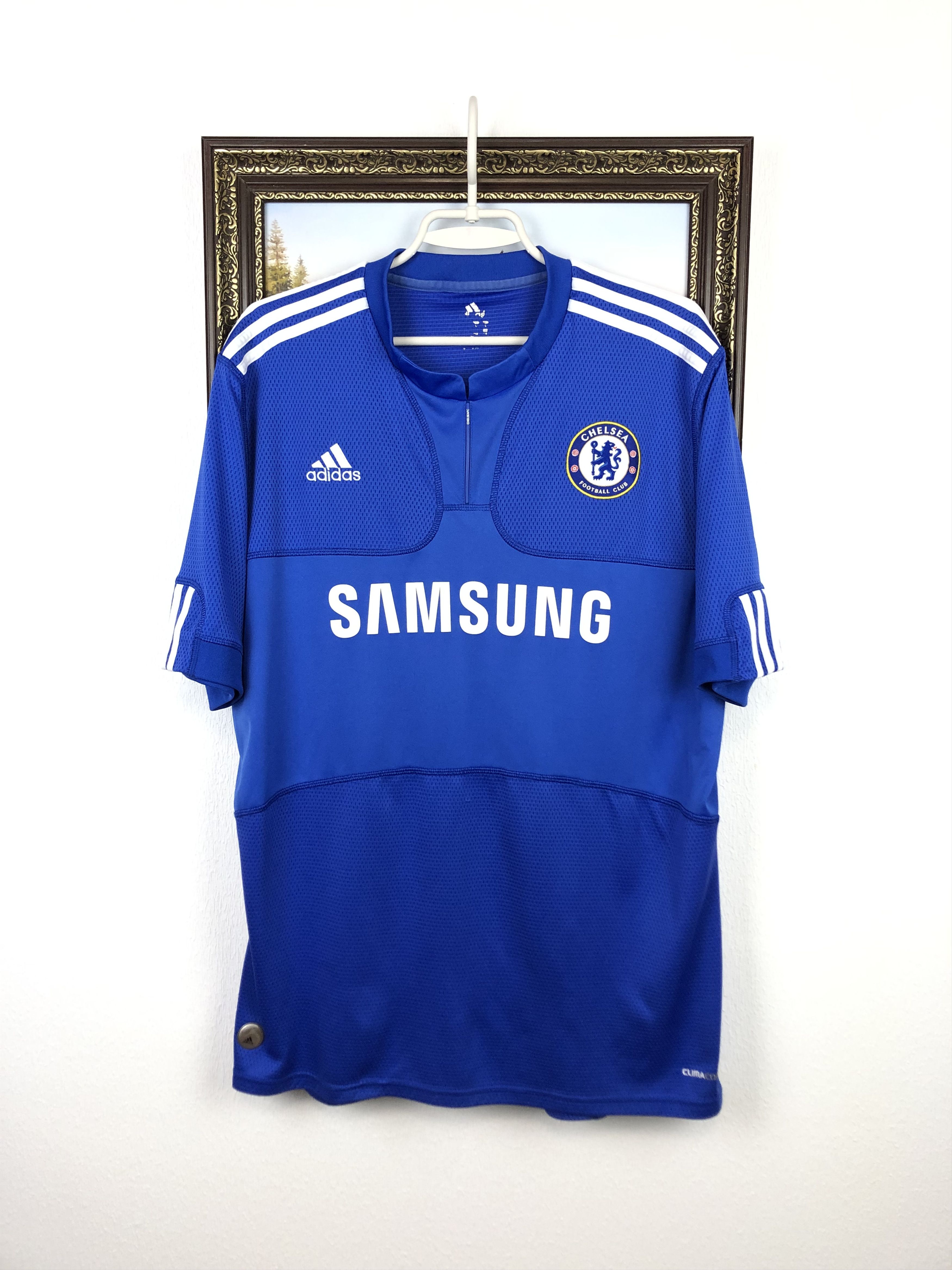 Adidas Chelsea football shirt 2009 Soccer Adidas Blue Jersey Trikot Size US L / EU 52-54 / 3 - 1 Thumbnail