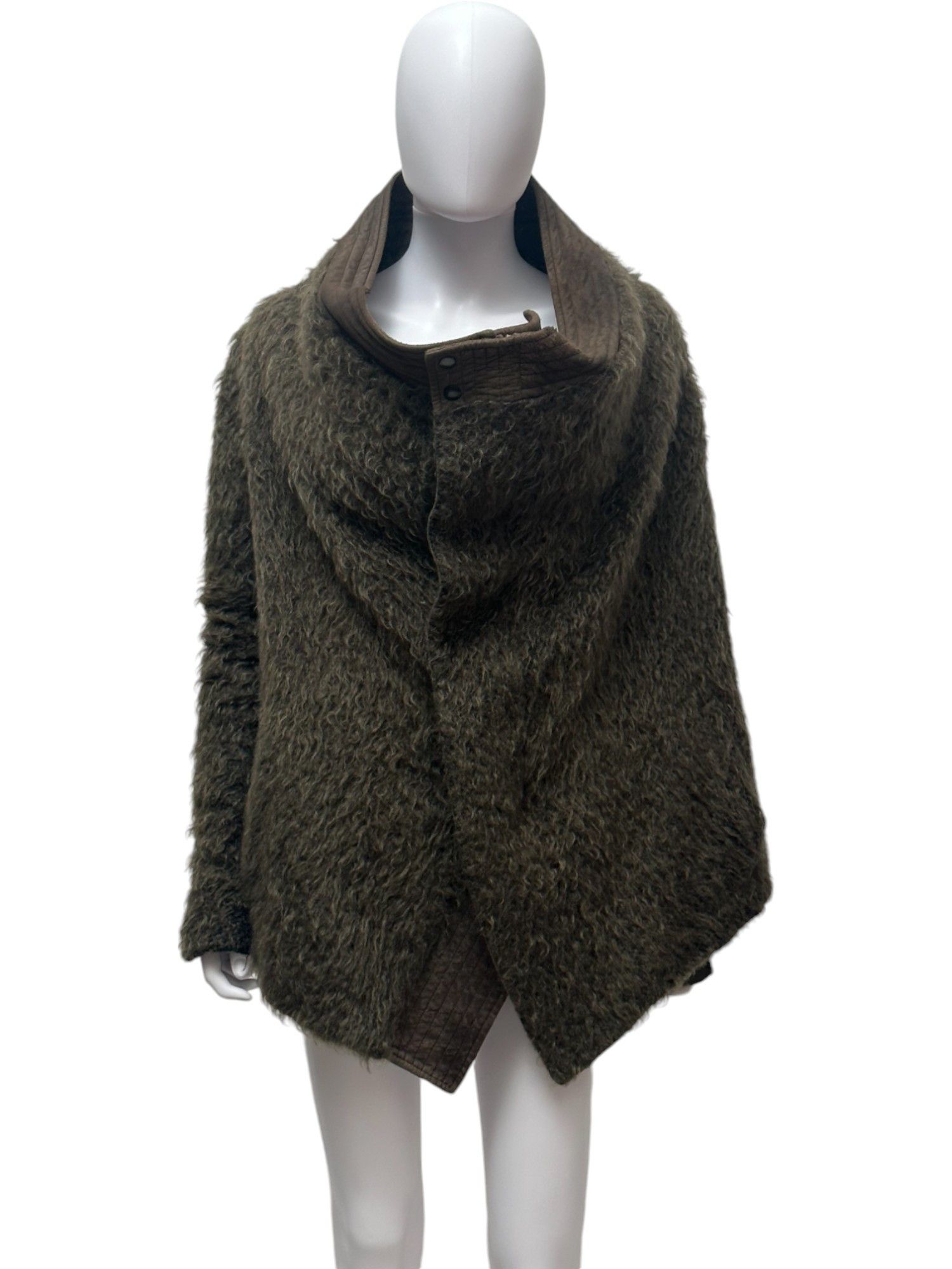 Rick Owens AW2007 Green Alpaca Lambskin Jacket Size M / US 6-8 / IT 42-44 - 1 Thumbnail