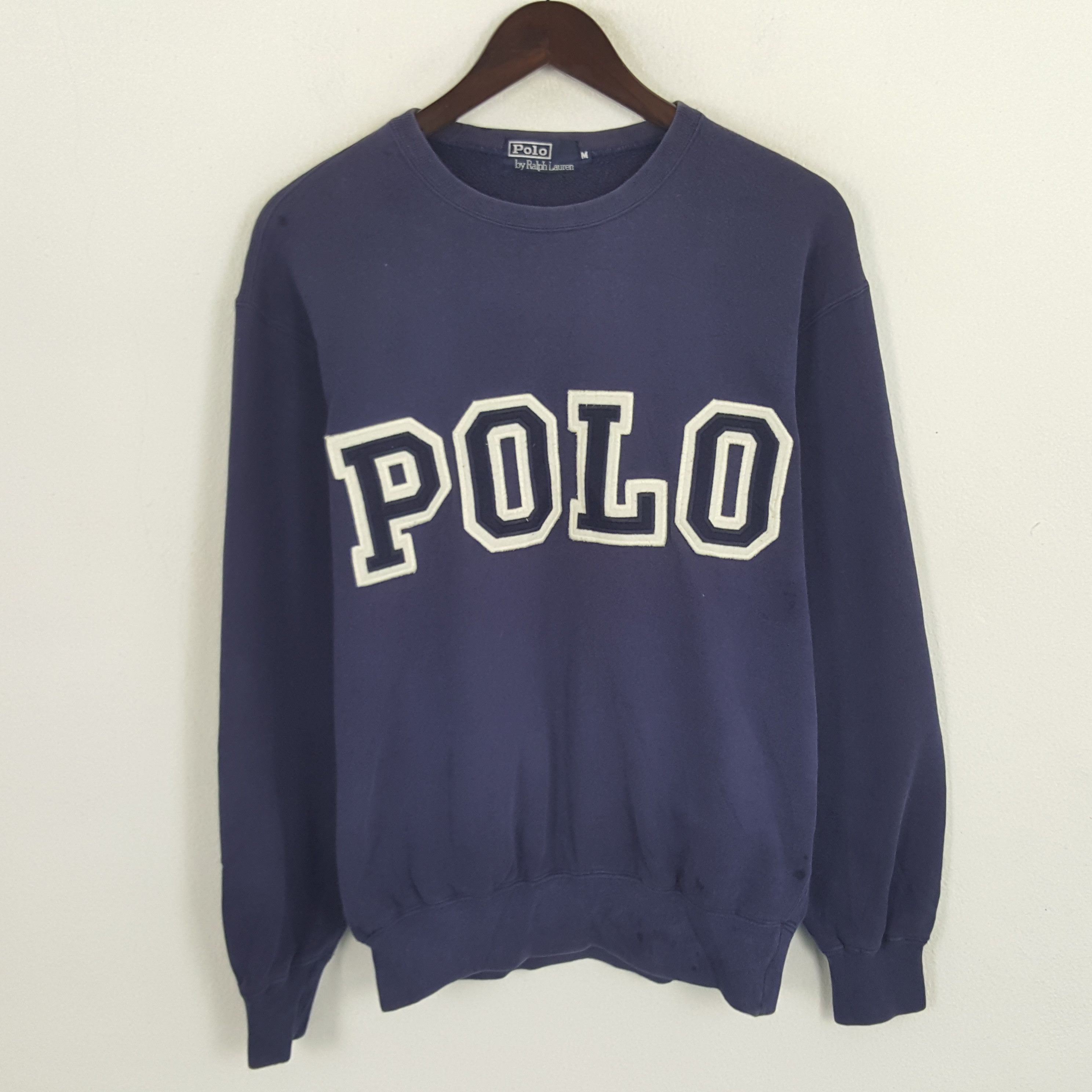 Polo Ralph Lauren × Vintage Vintage Polo Ralph Lauren Big POLO Winter Sweatshirt Size US M / EU 48-50 / 2 - 1 Thumbnail