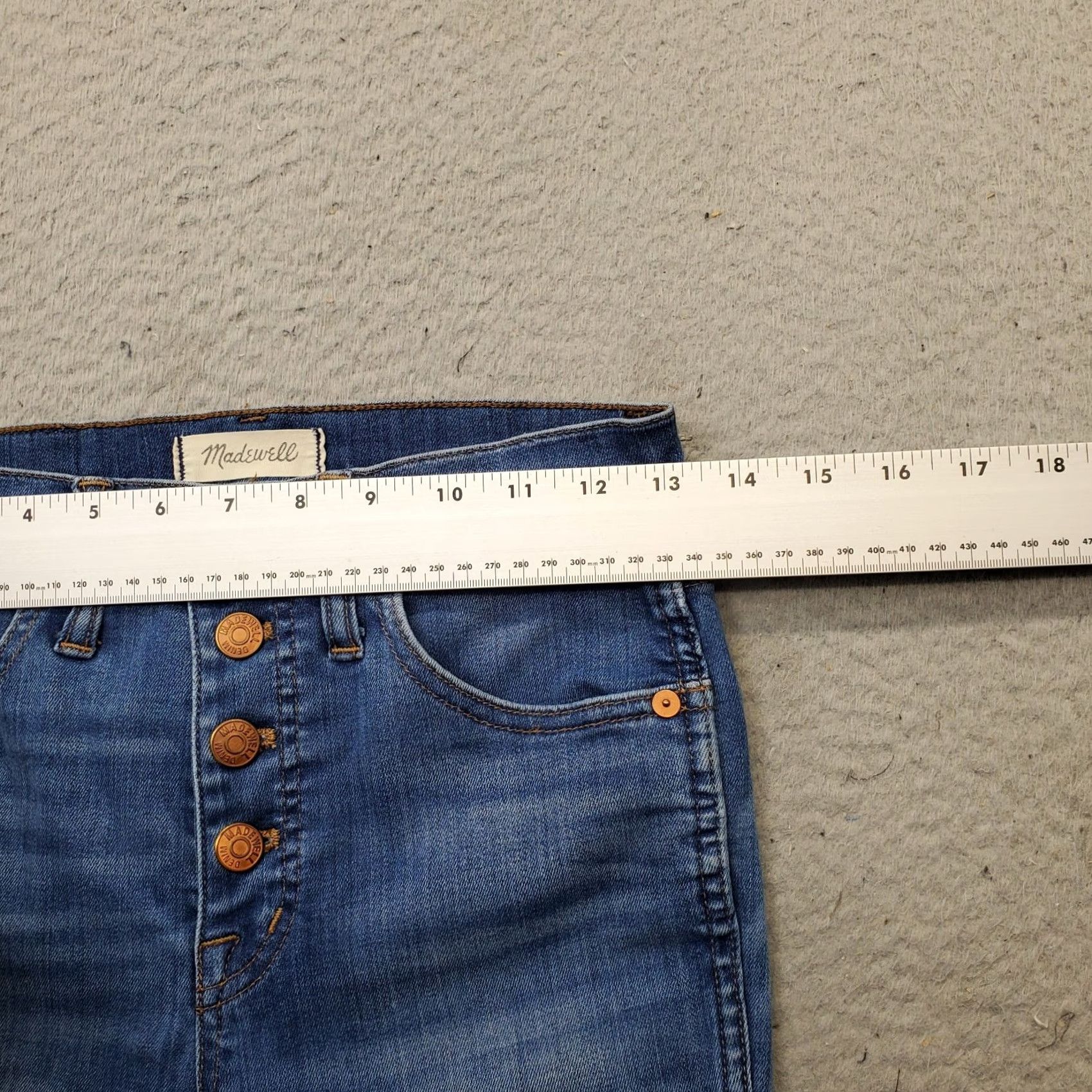 Madewell Madewell Womens 26 Blue Denim Cropped Skinny High Rise Button Fly Jeans Size 26" / US 2 / IT 38 - 6 Thumbnail