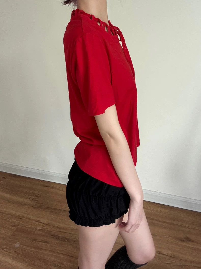 Y's Y's Neckline cutout short sleeves Size ONE SIZE - 3 Thumbnail