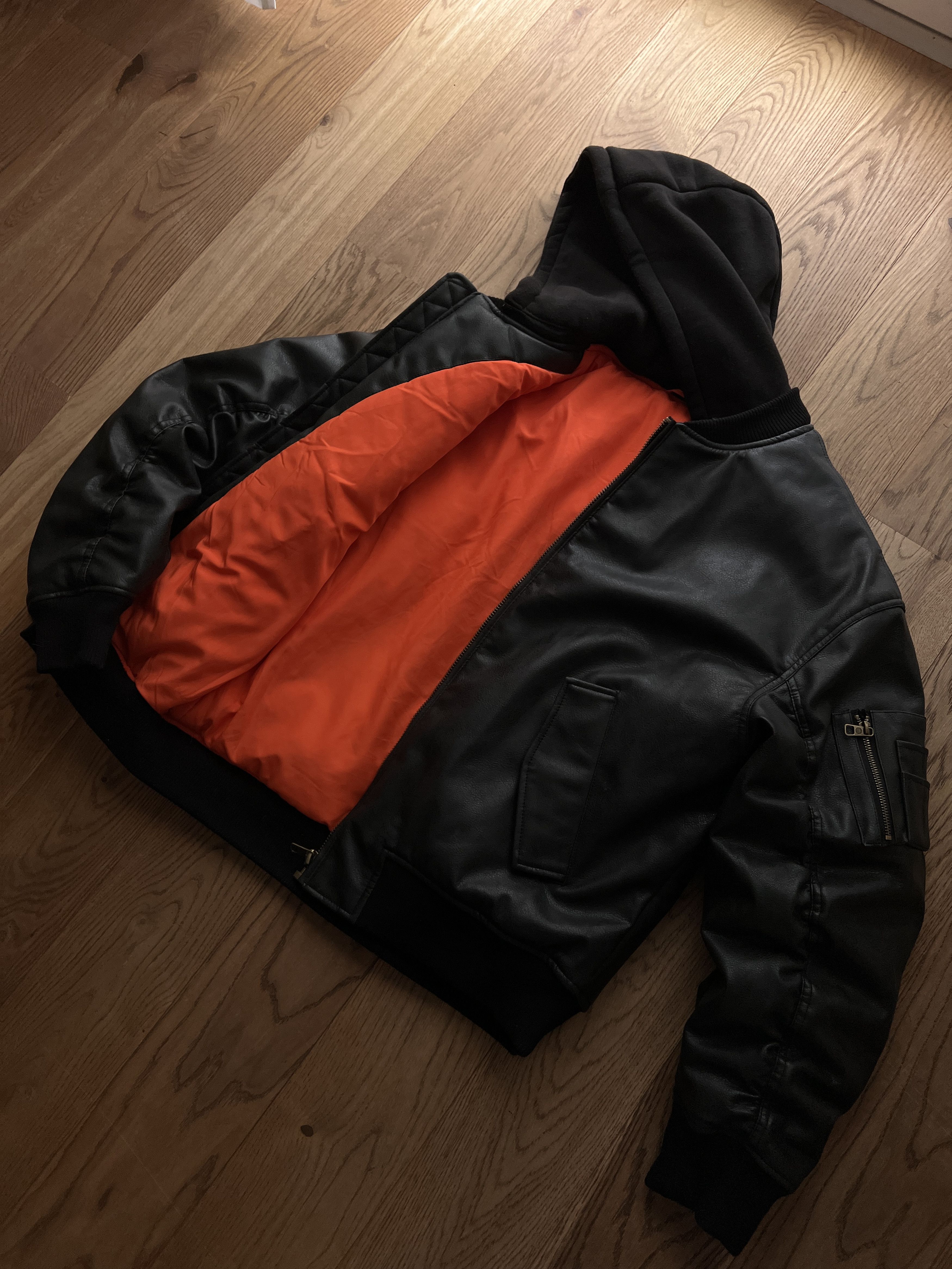 Hysteric Glamour MA-1 leather bomber jacket y2k baggy opium boxy flyer army Size US L / EU 52-54 / 3 - 15 Thumbnail