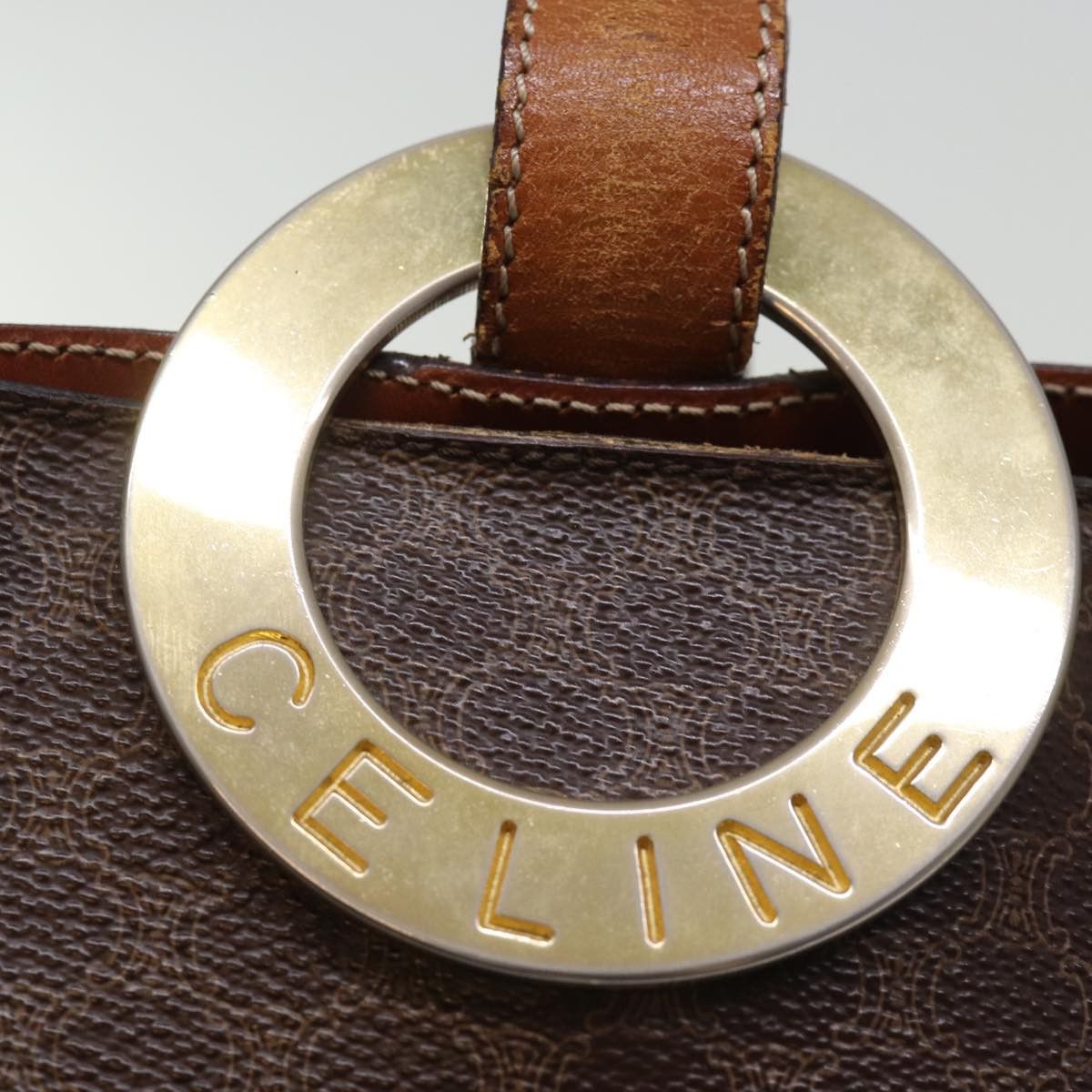 Celine CELINE Macadam Canvas Shoulder Bag Pvc Brown Size ONE SIZE - 14 Thumbnail