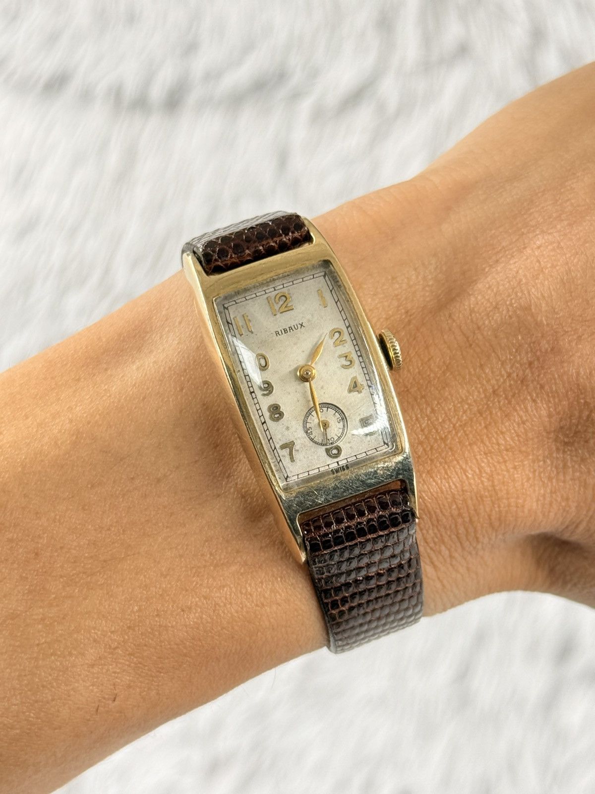 Vintage Vintage RIBAUX TANK Sub-Seconds Swiss Manual Unisex Watch Size ONE SIZE - 2 Thumbnail
