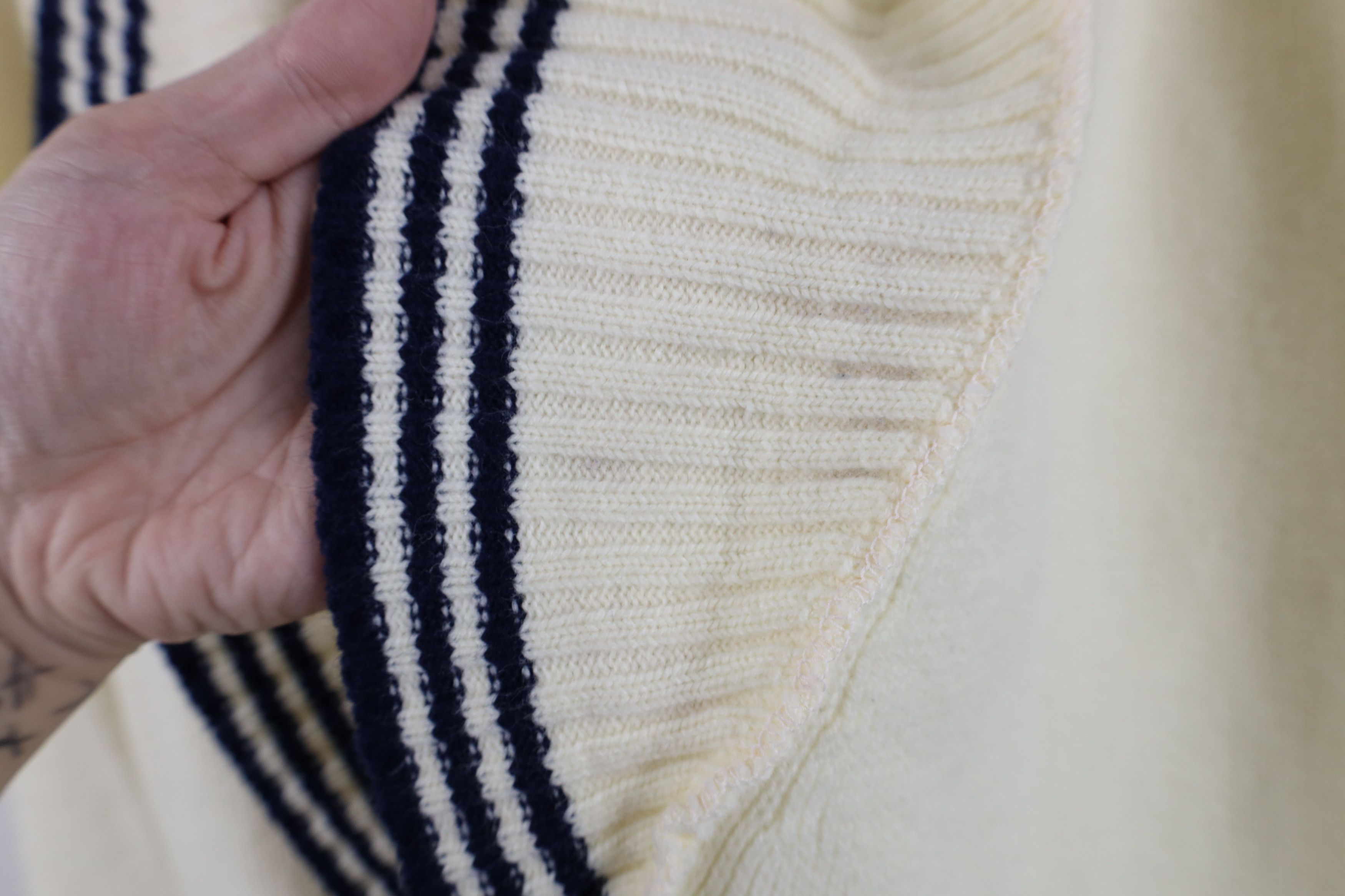 Vintage Vintage 70s Dapper Ribbed Knit Open Front Cardigan Sweater Size L / US 10 / IT 46 - 5 Thumbnail