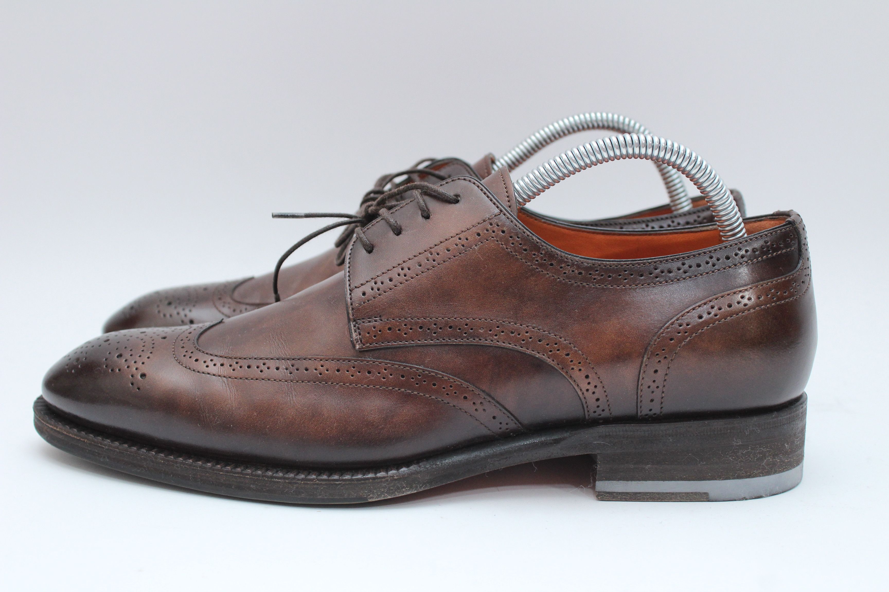 Santoni Santoni Derby Leather Shoes Size 6 UK Authentic Size US 7.5 / EU 40-41 - 7 Thumbnail
