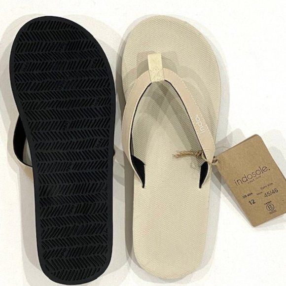 Other Indosole Men's Vegan Flip Flops Sea Salt 12 Size US 12 / EU 45 - 2 Thumbnail