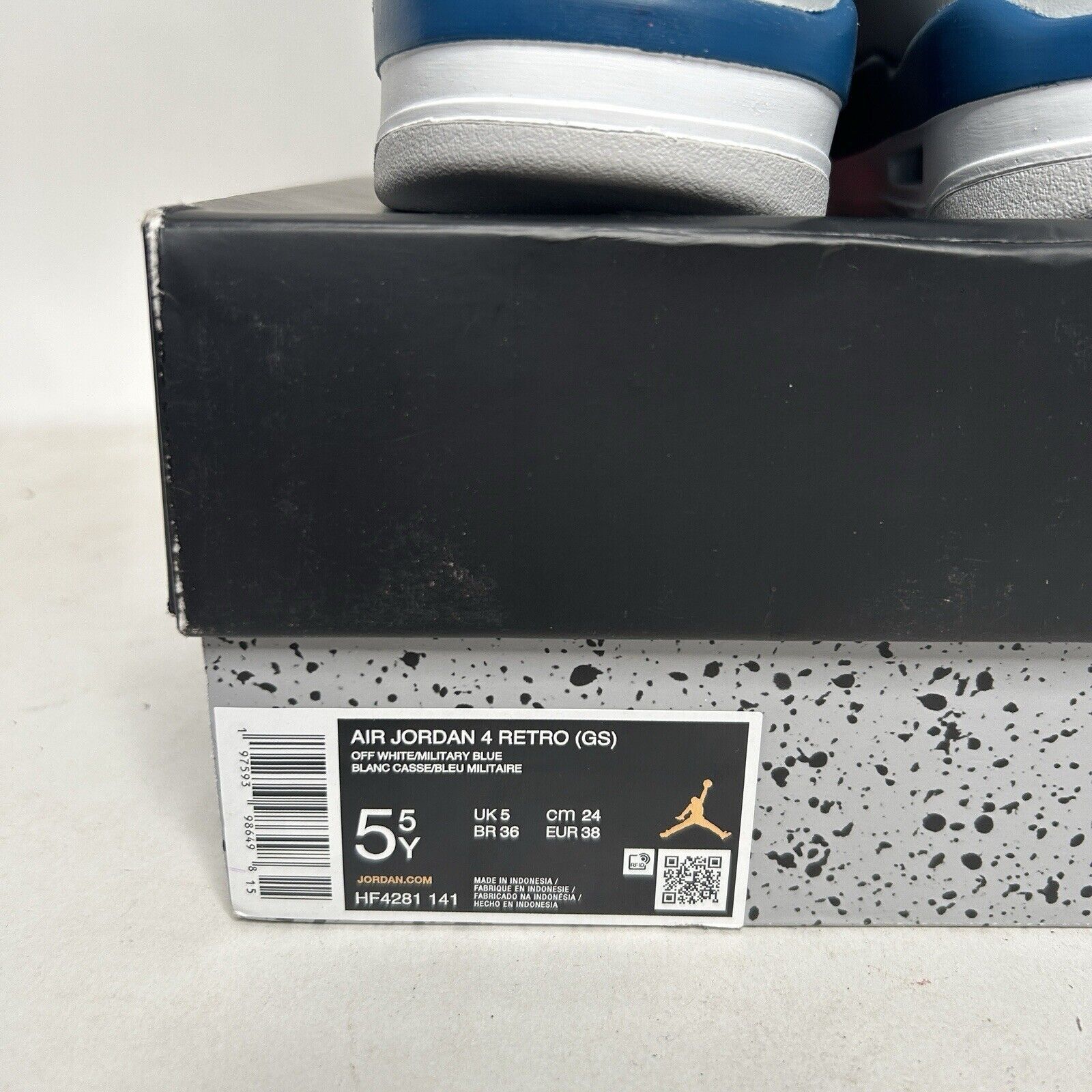 Nike Nike Air Jordan 4 Retro GS “Military/Industrial Blue” 2024 Size US 7 / IT 37 - 5 Thumbnail