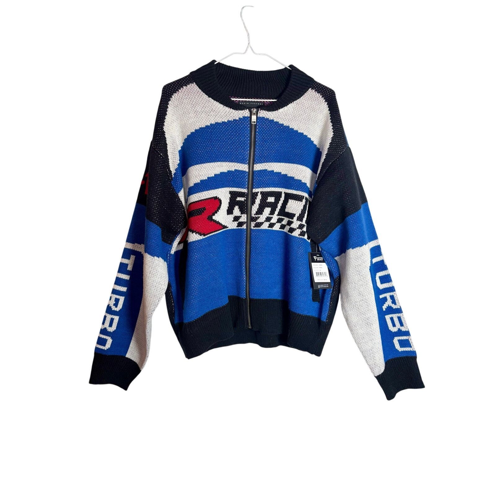 Other NWT Racing Zip-Up Sweater by Copper Rivet, Sz. M Size US M / EU 48-50 / 2 - 3 Thumbnail