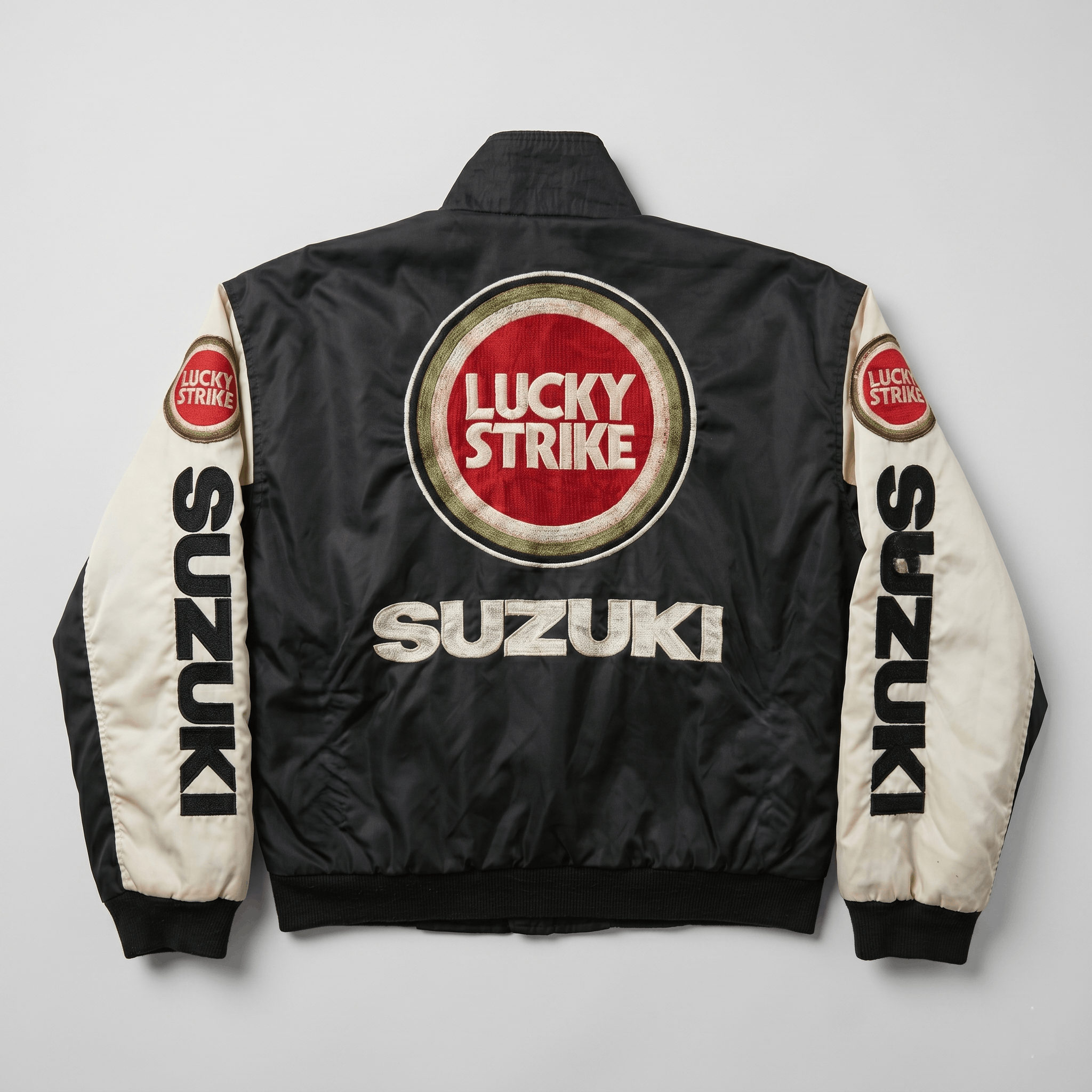 Vintage Vintage Suzuki X Lucky Strike Racing Bomber Jacket Size US L / EU 52-54 / 3 - 3 Thumbnail