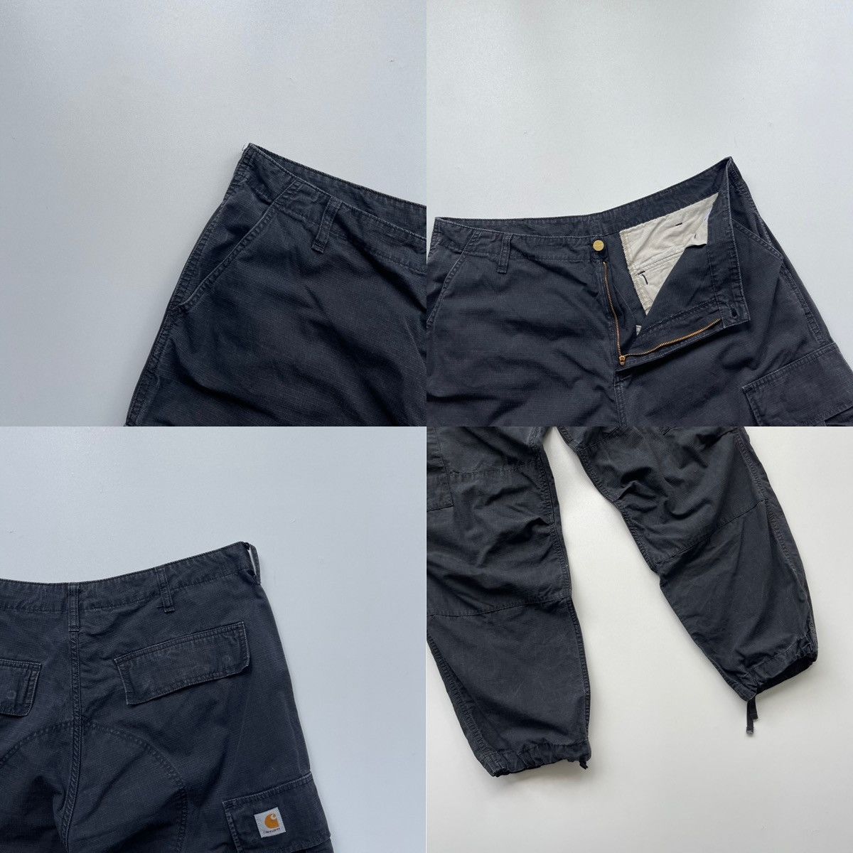 Carhartt Wip Carhartt WIP Cargo Baggy Regular Fit Pants Washed Black Size US 38 / EU 54 - 4 Thumbnail