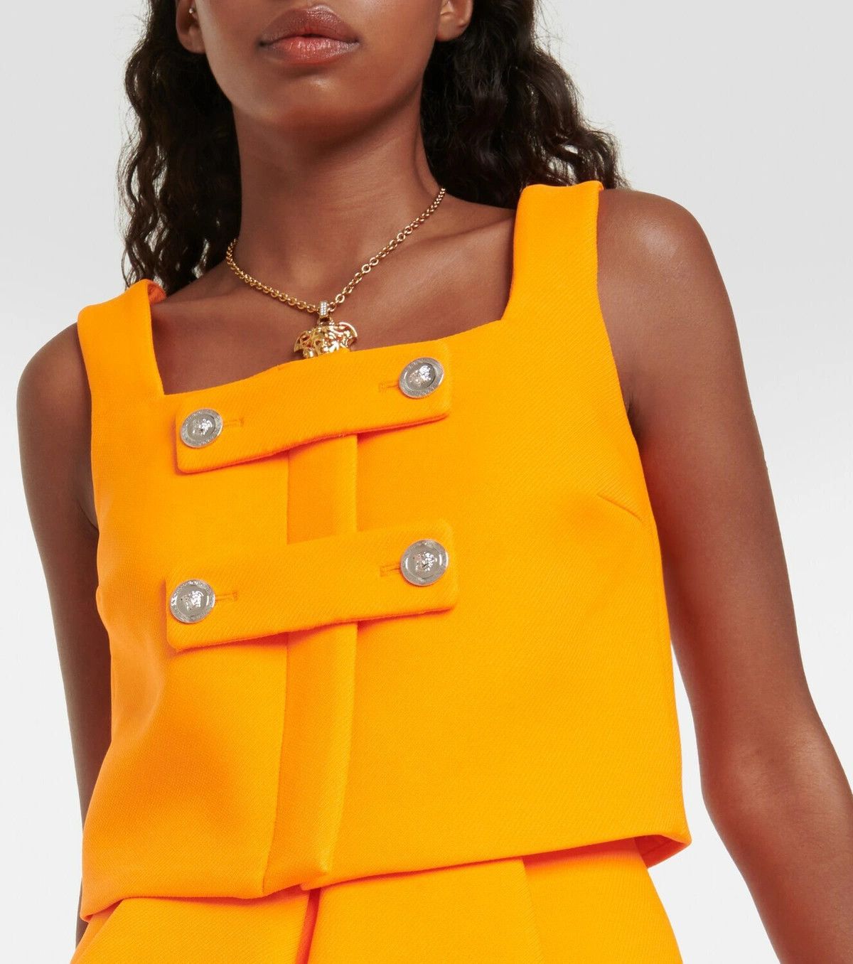Versace o1y0226 Crop Top in Orange Size M / US 6-8 / IT 42-44 - 2 Thumbnail