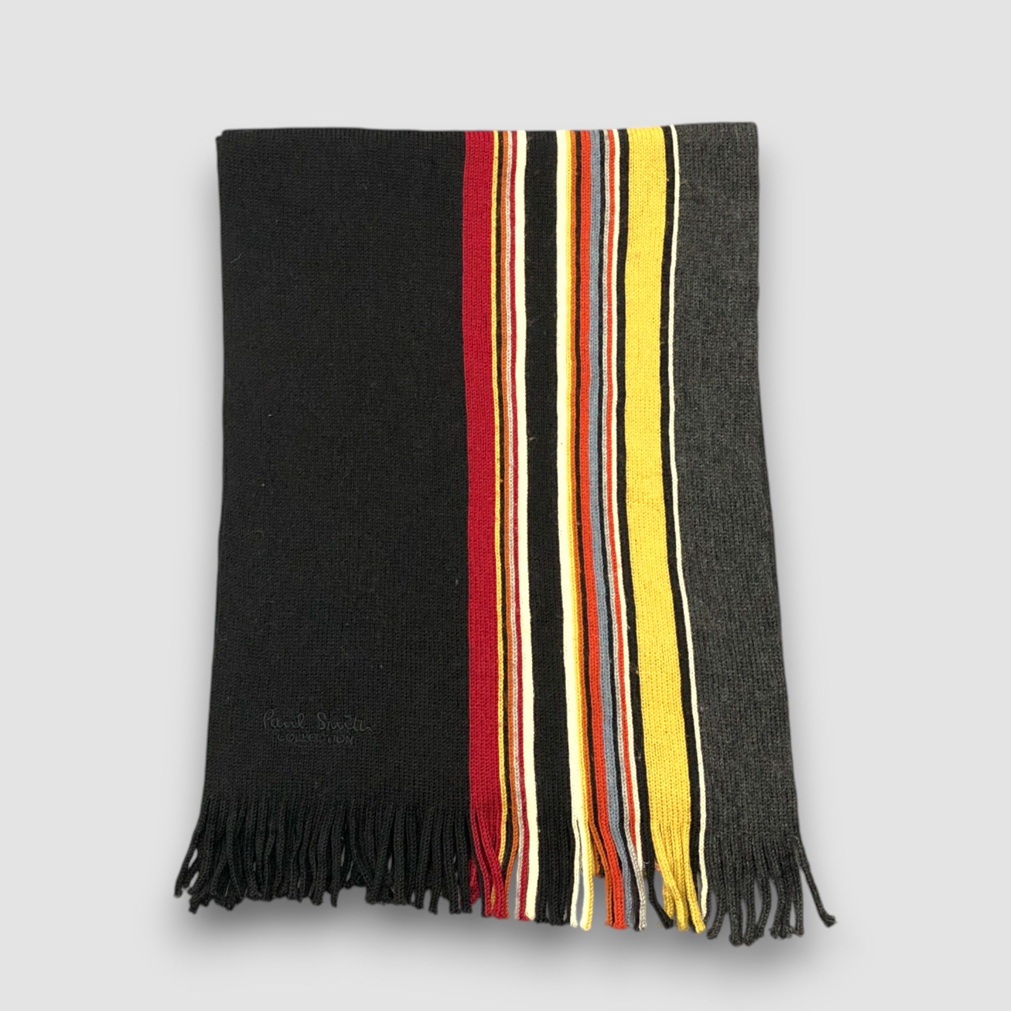 Paul Smith Vintage Paul Smith Scarf Muffler Ribbed Knit Wool Scarves Size ONE SIZE - 3 Thumbnail