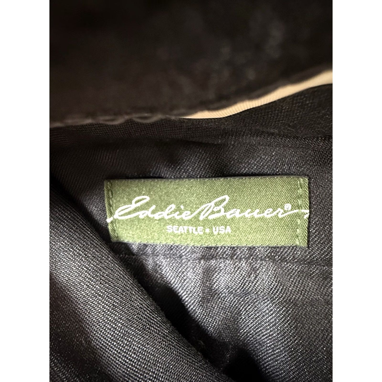 Eddie Bauer Eddie Bauer Pants Men's 35x30 Black Classic Fit Flat Front Chino Dress Pants Slim Straight Leg Casual Workwear Size US 35 - 5 Thumbnail