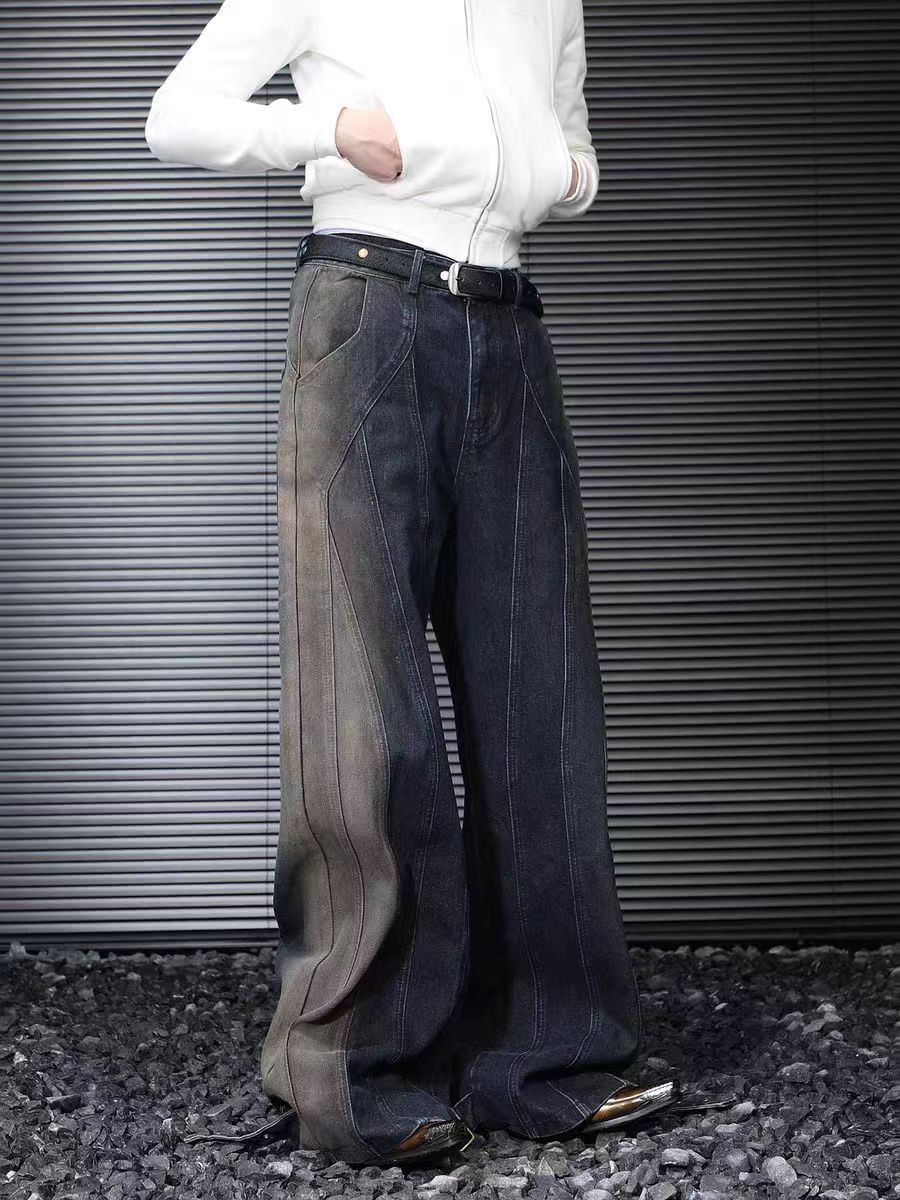 Japanese Brand × Jean Deconstructed Patchwork Colorblock Jeans Size US 34 / EU 50 - 3 Thumbnail