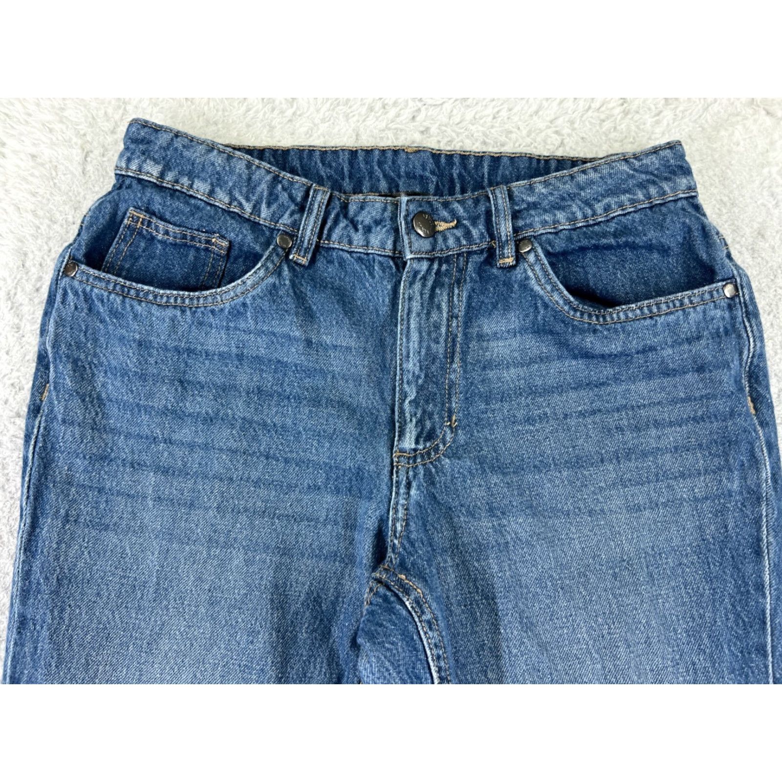 Venus Venus Jeans Womens 8 Blue Denim Flared Distressed Split Hem 28x32 Cotton Modern Womens Jeans Size 30" / US 8 / IT 44 - 4 Thumbnail