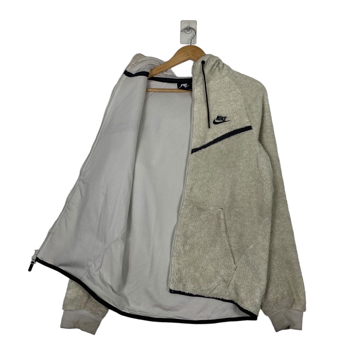 Nike NIKE Deep Pile Grey Fleece Zipper Hoodie Jacket #1059-C48 Size US M / EU 48-50 / 2 - 9 Thumbnail