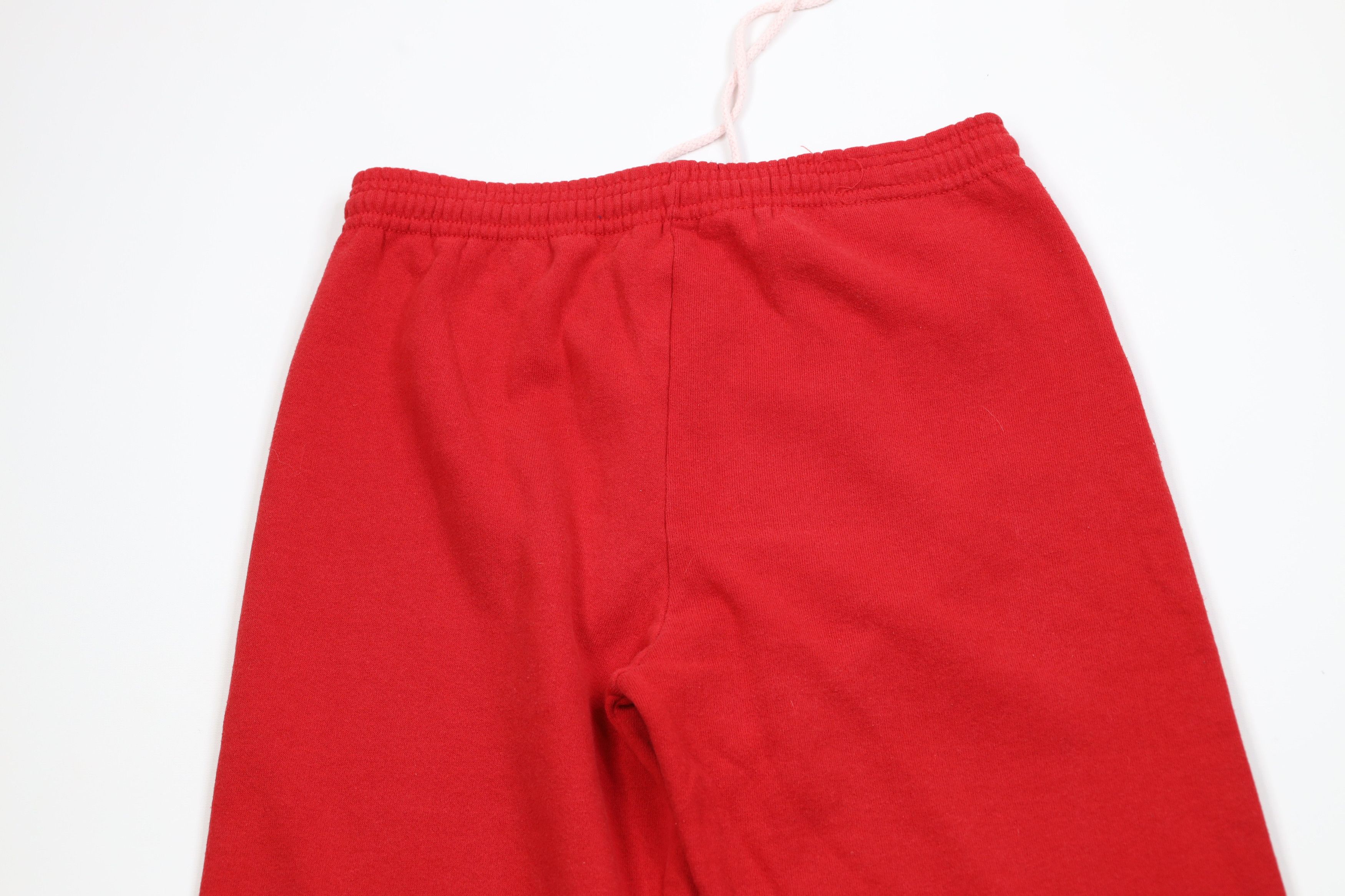 Vintage Vintage 90s Streetwear Blank Sweatpants Pants Red USA Size US 34 / EU 50 - 13 Thumbnail