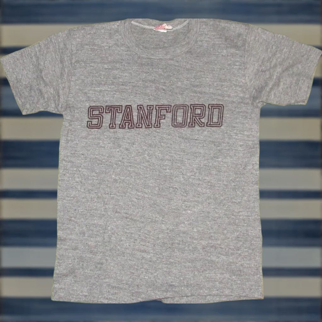 Vintage Vtg STANFORD Grey Rayon Tri Blend Short Sleeve T Shirt S/XS Size US S / EU 44-46 / 1 - 1 Thumbnail