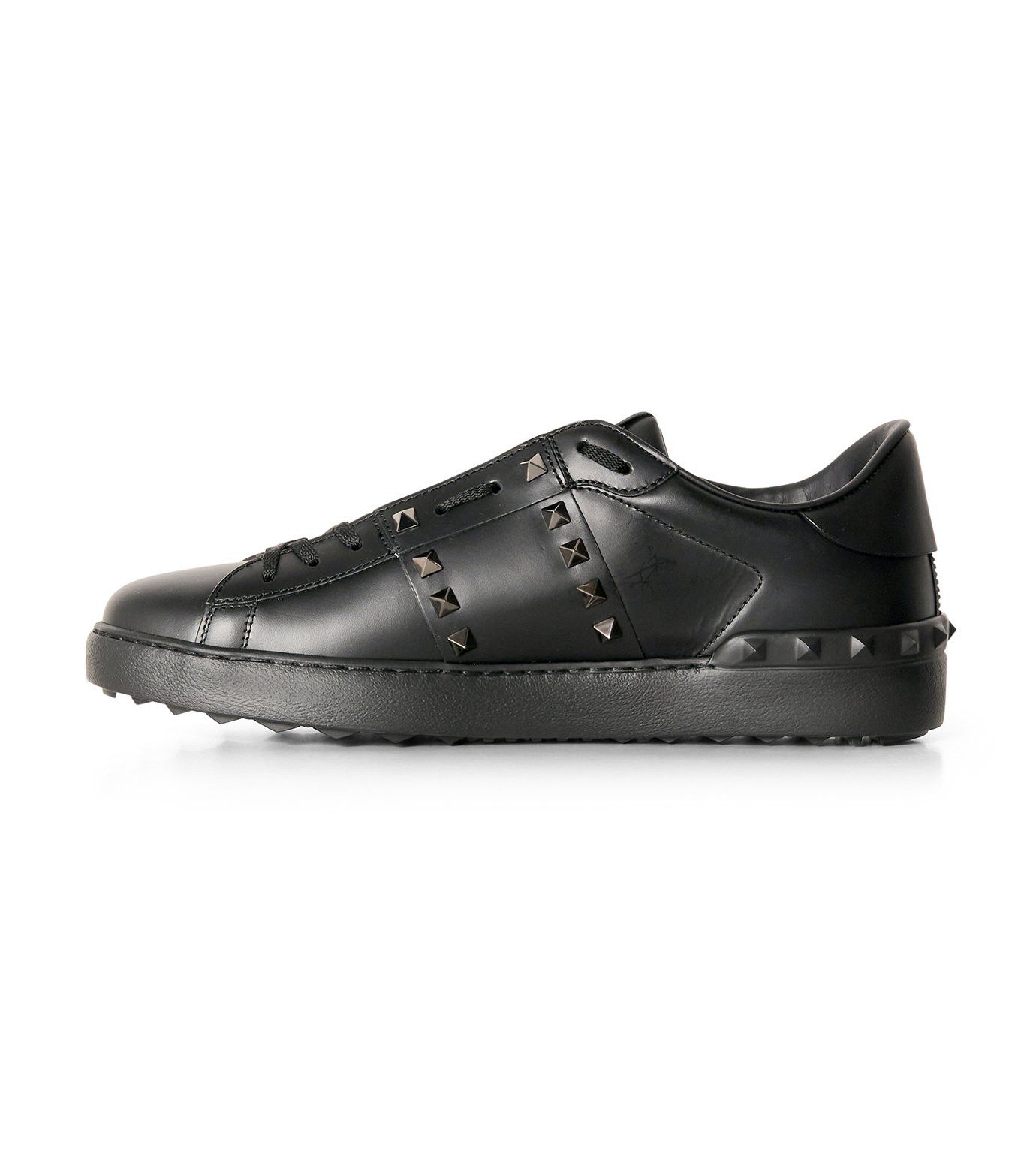 Valentino o1s22i1n1224 Rockstud Untitled Leather Sneakers in Black Size US 8 / EU 41 - 3 Thumbnail