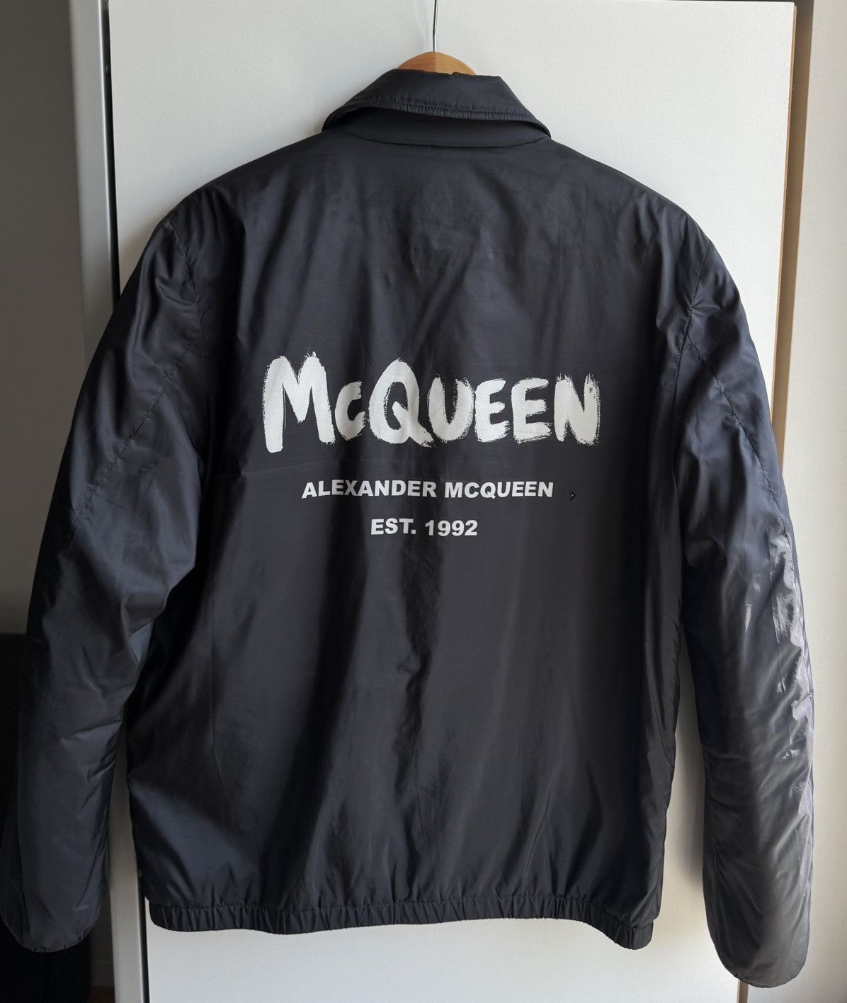 Alexander McQueen Alexander McQueen Graffiti Logo Blouson Jacket Black Size US M / EU 48-50 / 2 - 2 Thumbnail