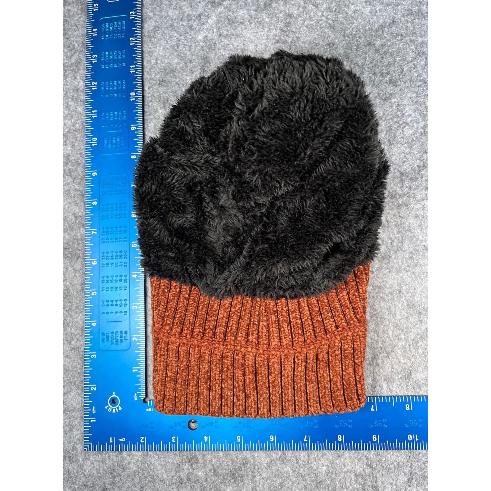 Vintage Beanie Toque Women One Size Orange Knit Acrylic Polyester Blend Lined Ski Pom Hat Womens Children: No Size ONE SIZE - 5 Thumbnail