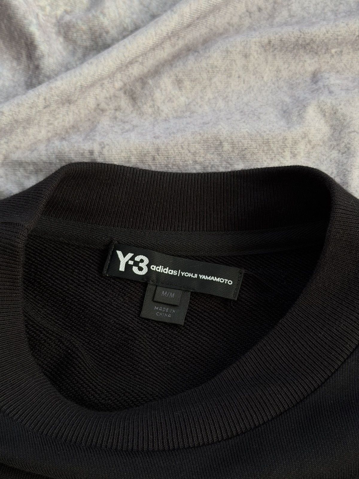 Adidas × Y-3 Y-3 Adidas Yohji Yamamoto Sweatshirt Stacked Logo Crewneck Size US M / EU 48-50 / 2 - 9 Thumbnail