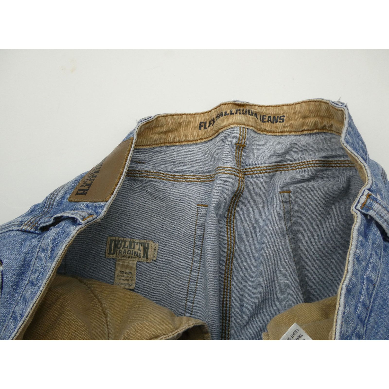 Duluth Trading Company DULUTH Flex Ballroom Jeans, relaxed fit, light wash, 42x34 Size US 42 / EU 58 - 3 Thumbnail