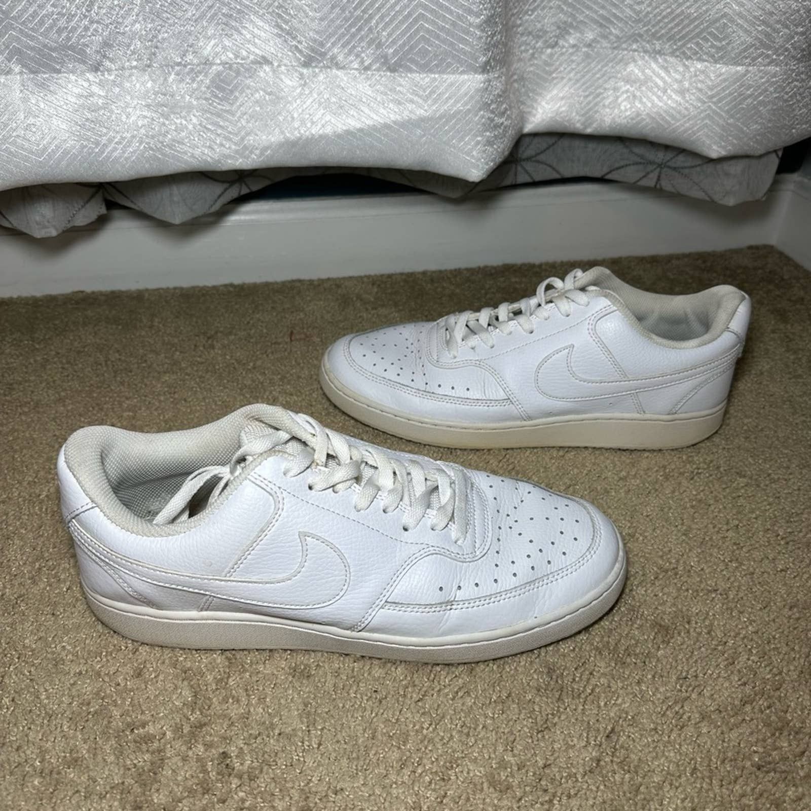 mens nike court vision low white