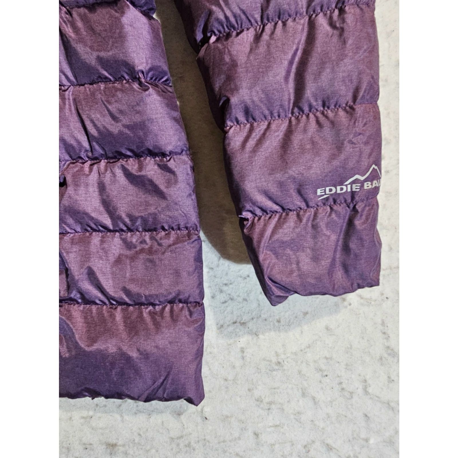 Eddie Bauer Eddie Bauer Signature Goose Down Quilted Puffer Jacket Hooded Women's Size S Purple - Packable, Long, Zip, Softshell, Casual Outdoor Size S / US 4 / IT 40 - 5 Thumbnail