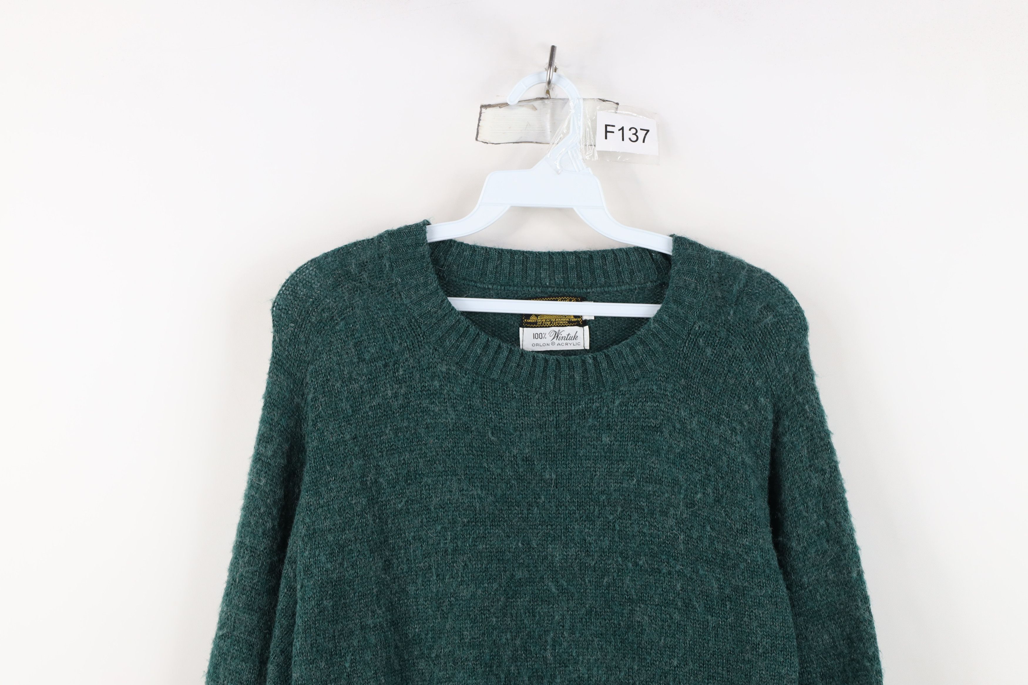 Vintage Vintage 60s 70s Streetwear Crewneck Sweater Green USA Size US S / EU 44-46 / 1 - 2 Thumbnail