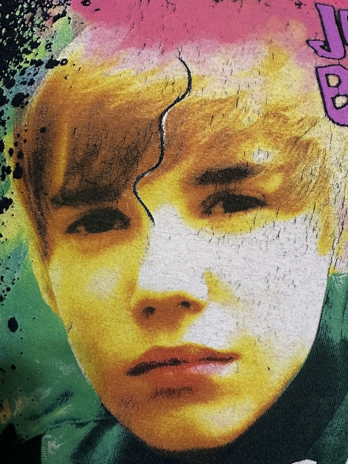 Band Tees × Vintage Vintage Justin Bieber Tshirt Skull Flower Band Tee Grail Size US S / EU 44-46 / 1 - 2 Thumbnail