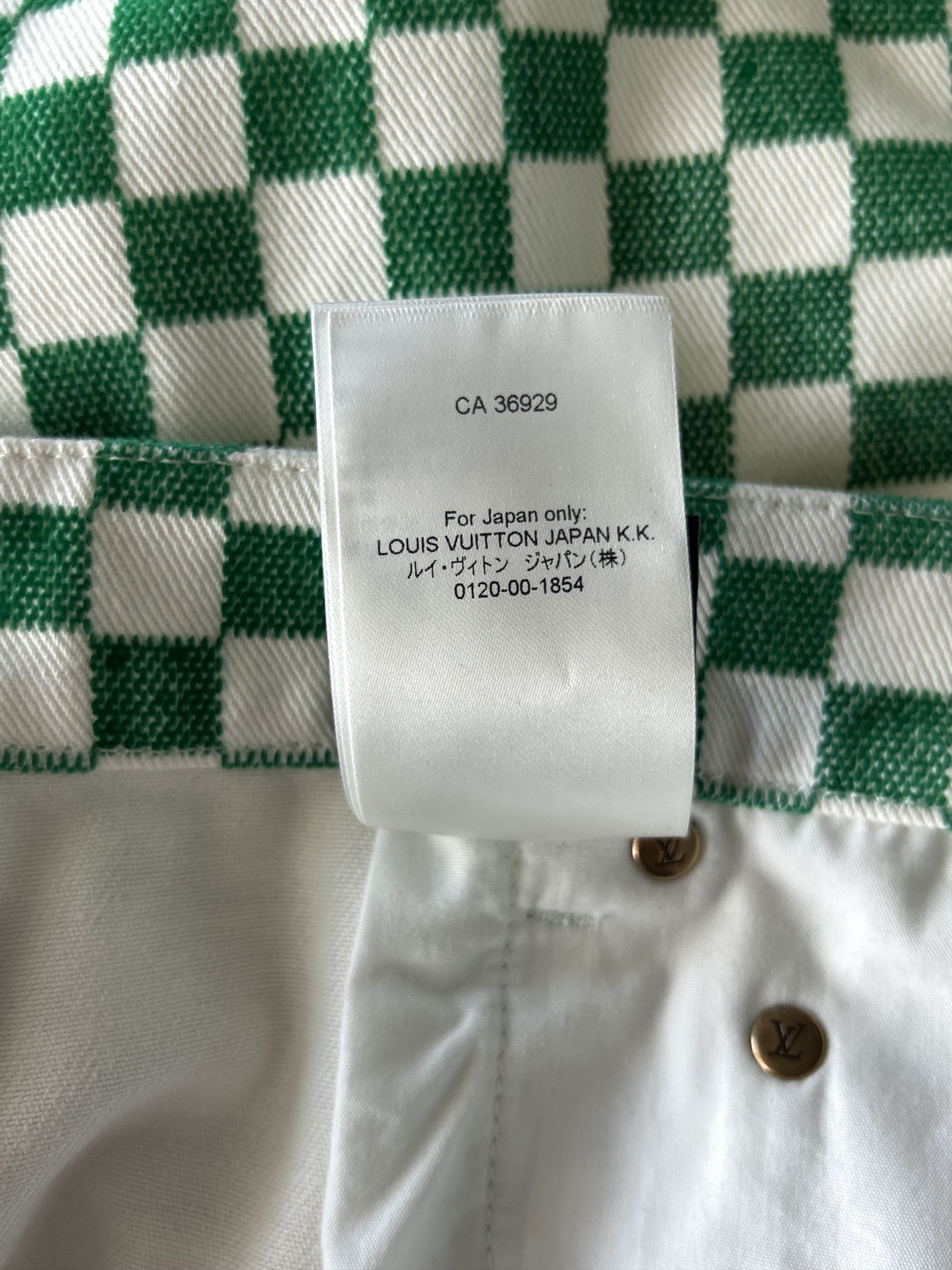 Louis Vuitton Louis Vuitton Green & White Damier Jeans Size US 44 / EU 60 - 8 Thumbnail