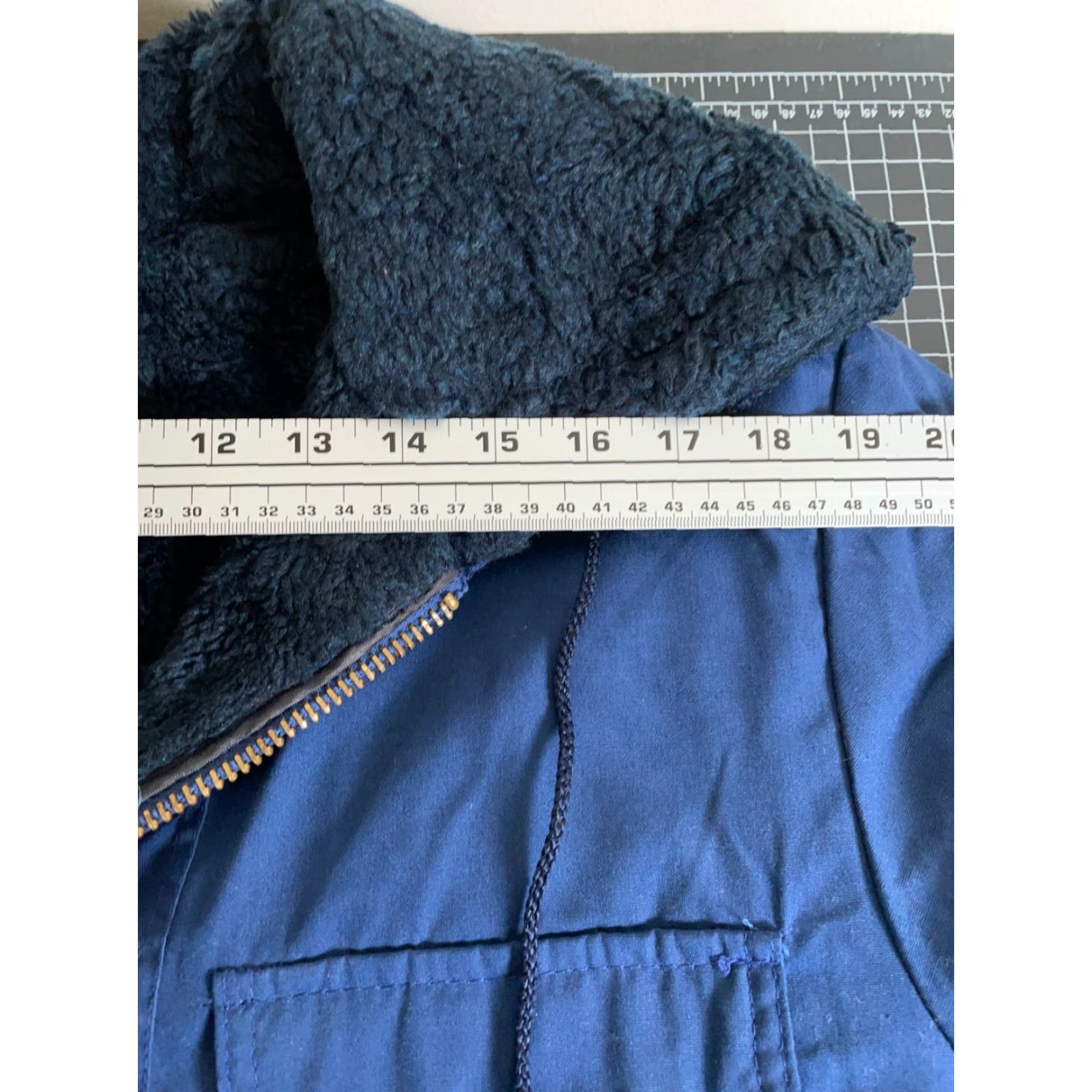 Vintage VINTAGE 80s Parka Coat Mens 38 Dark Blue Zip Up Sherpa Lined Ideal Zipper USA Made Jacket/Coat Size US XXS / EU 40 - 7 Thumbnail