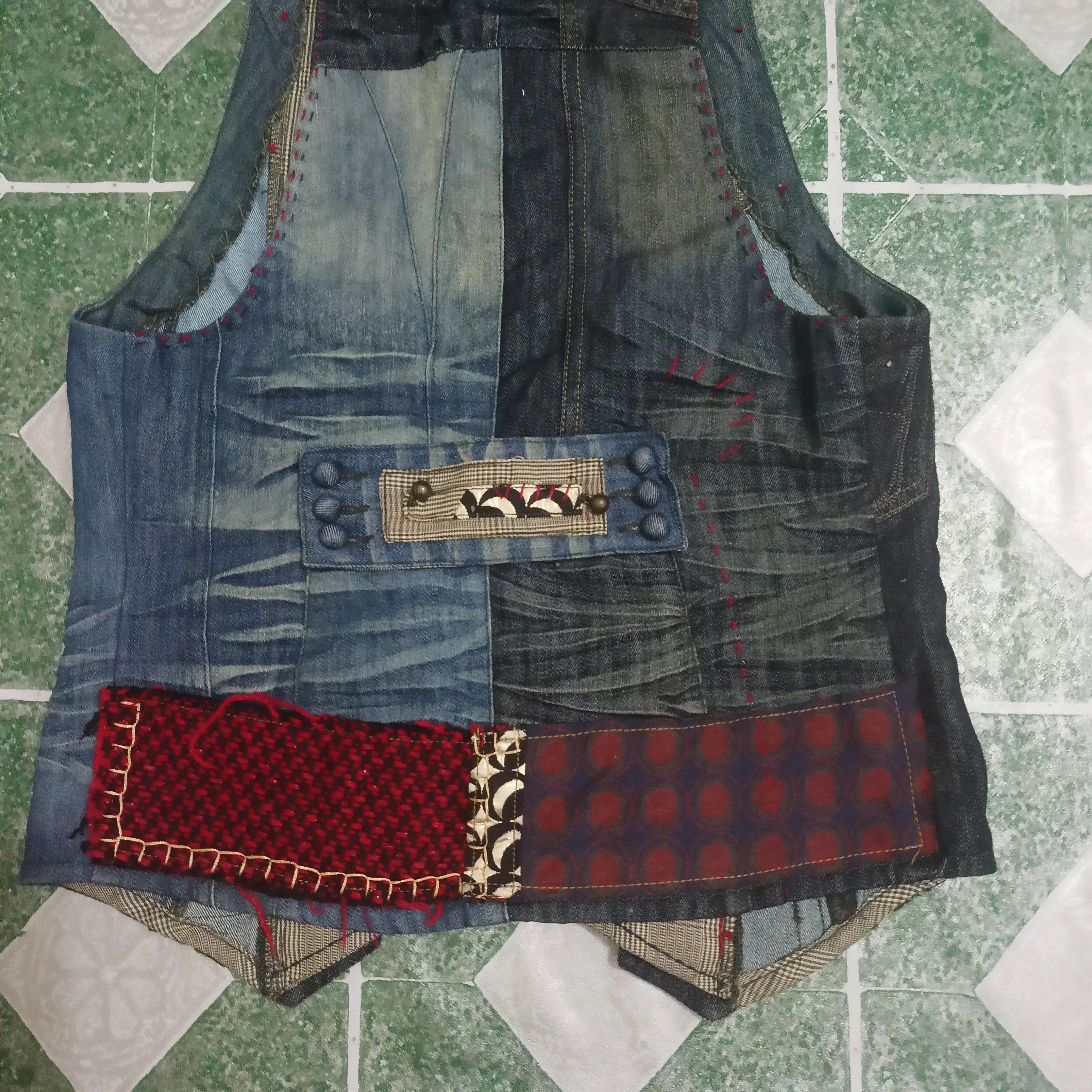 If Six Was Nine 💥Insane💥 Desigual Vests patchwork rare deisgn Size US XS / EU 42 / 0 - 14 Thumbnail
