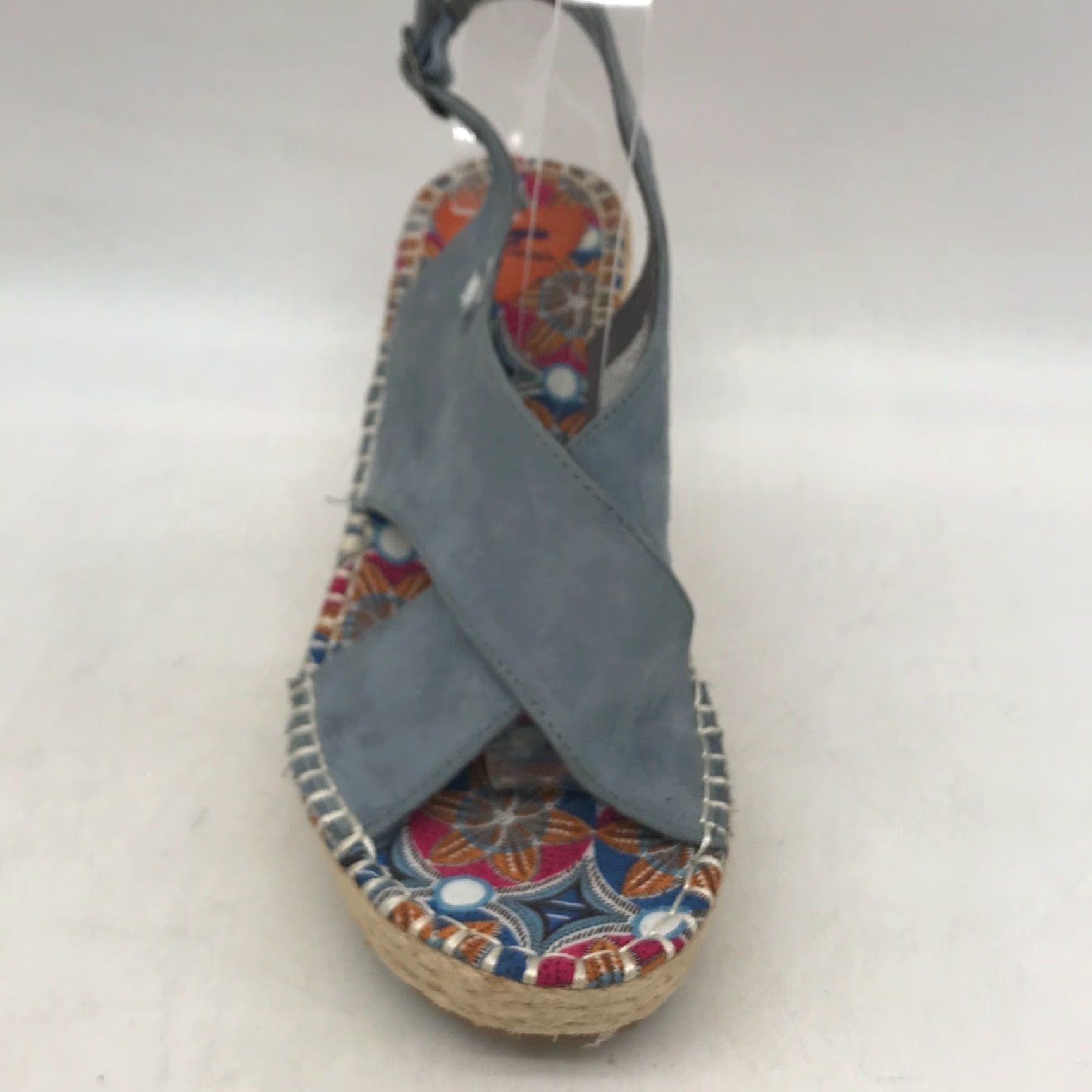 Vintage VINTAGE Rocket Dog Womens Blue Suede Sling Back Espadrille Wedge Heel Sandals Size 9 Size US 9 / IT 39 - 2 Thumbnail