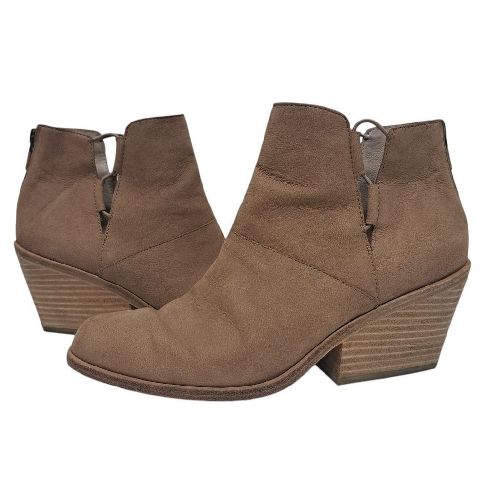 Eileen Fisher Eileen Fisher Tote Chic Ankle Boots Stacked Heel Size 8.5 Earth Tumbled Nubuck Size US 8.5 / IT 38.5 - 2 Thumbnail