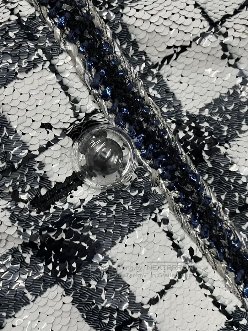 Chanel Chanel Ground Control Centre Series Black and White Sequin Size XS / US 0-2 / IT 36-38 - 3 Thumbnail