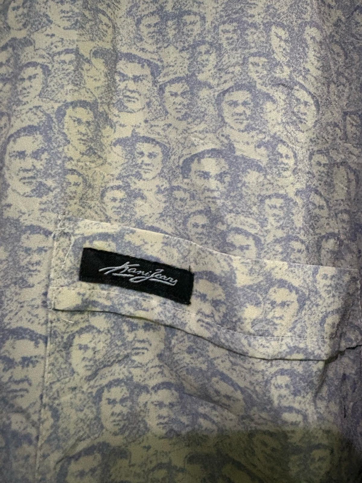 Karl Kani × Vintage Vintage Karl kani Button Shirt Full Print Face Design HipHop Size US XXL / EU 58 / 5 - 8 Thumbnail