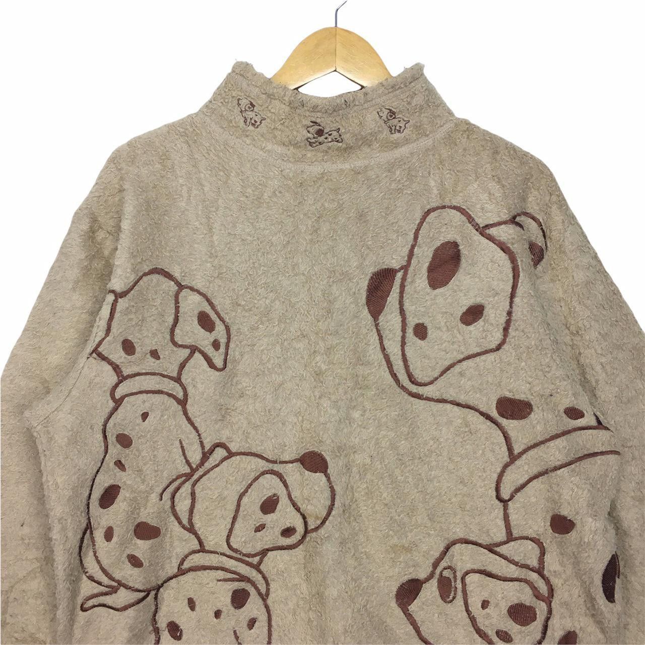 Vintage Vtg CONNIE LUIS Mockneck Fleece Sweatshirt Big Logo Size L / US 10 / IT 46 - 2 Thumbnail