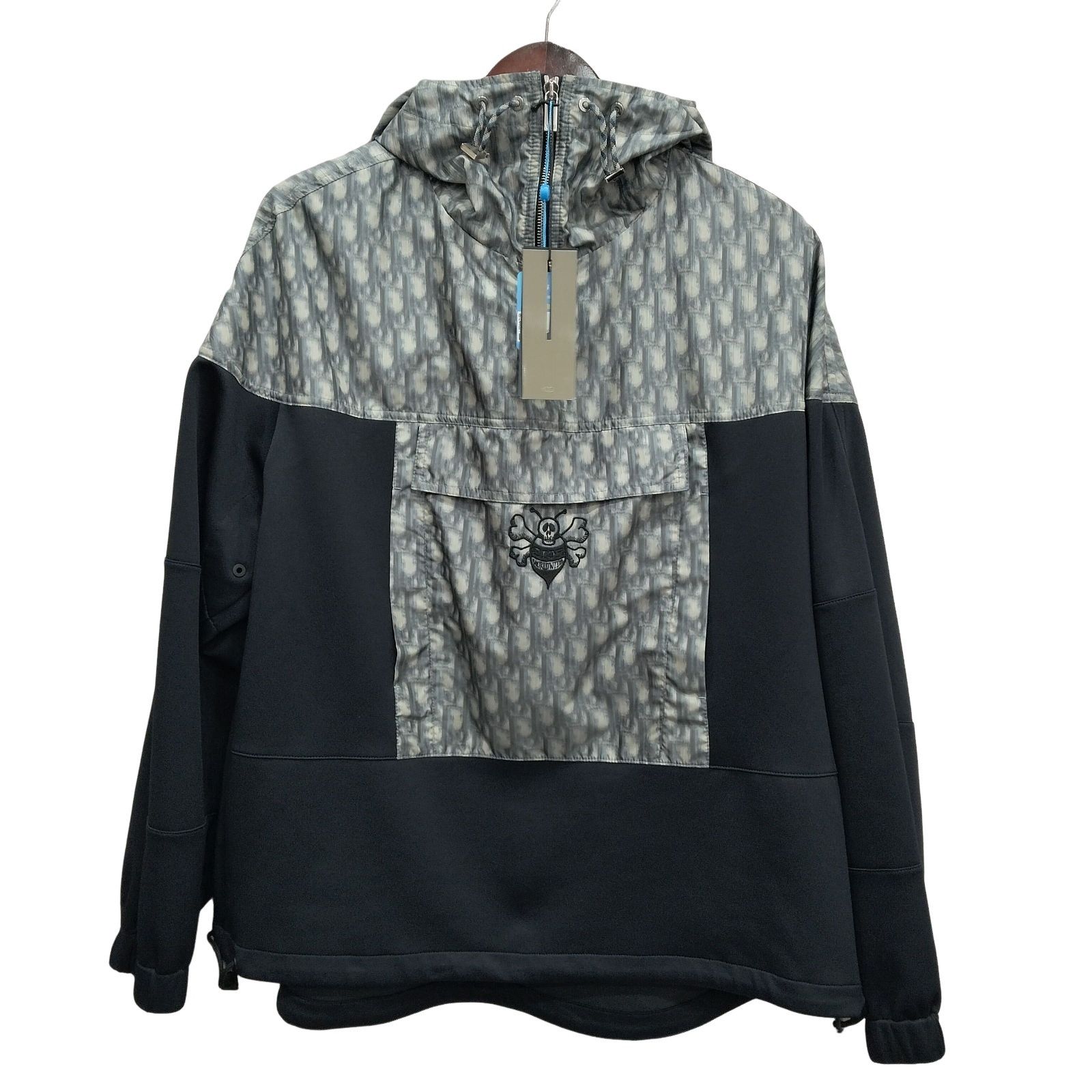 Dior Dior Stussy Blurred Oblique Anorak Hoodie | Grailed
