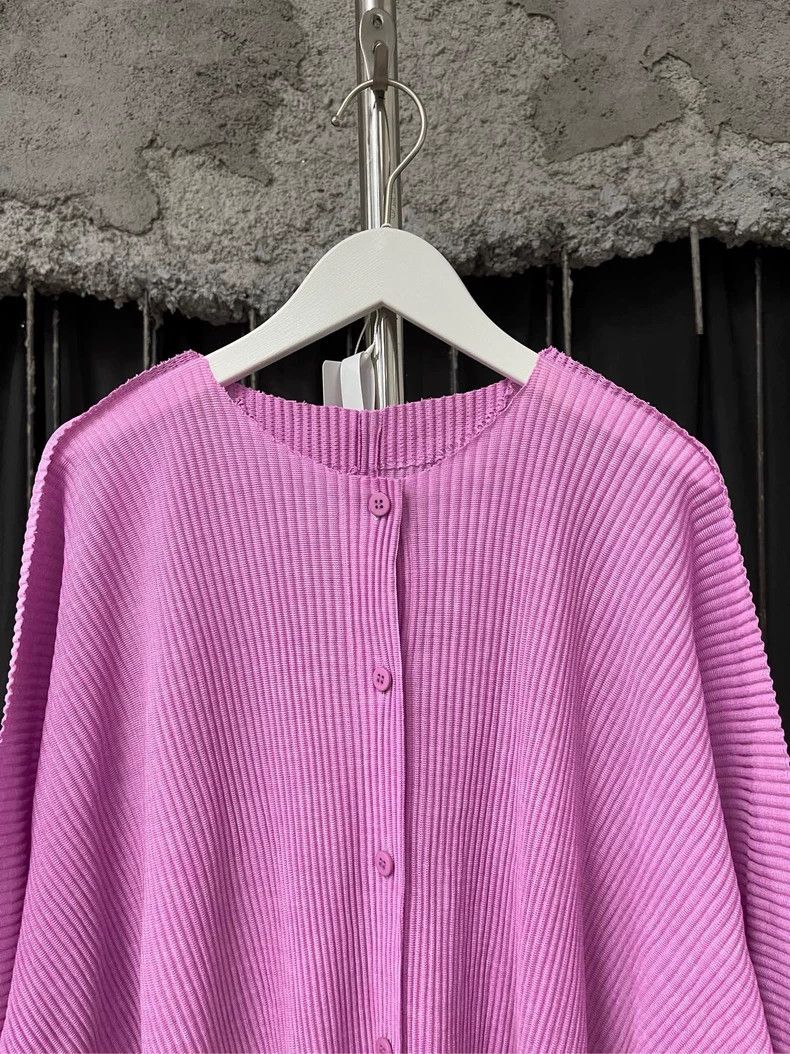 Issey Miyake Issey Miyake size:one size Pink pleated cardigan Size S / US 4 / IT 40 - 3 Thumbnail