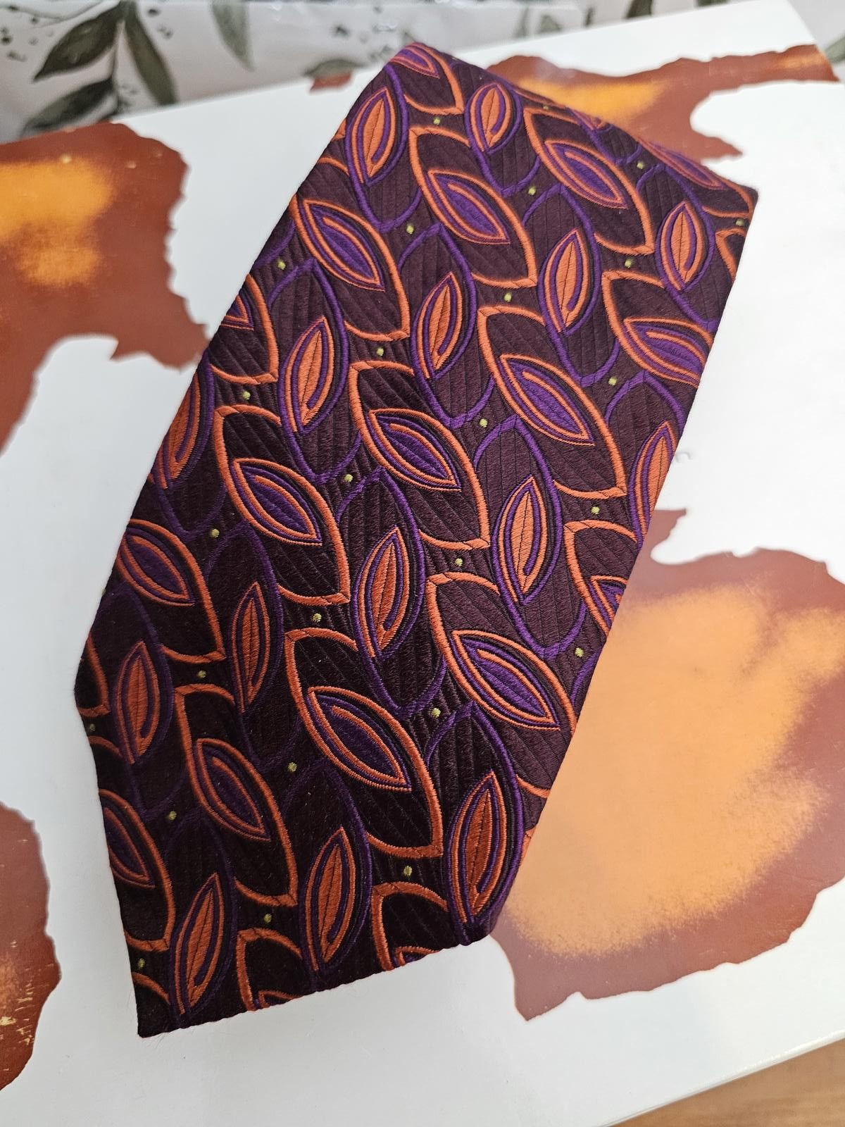 Designer Tino Cosma Tie Purple Mens 3.5" x 58" Made in Italy Size ONE SIZE - 3 Thumbnail